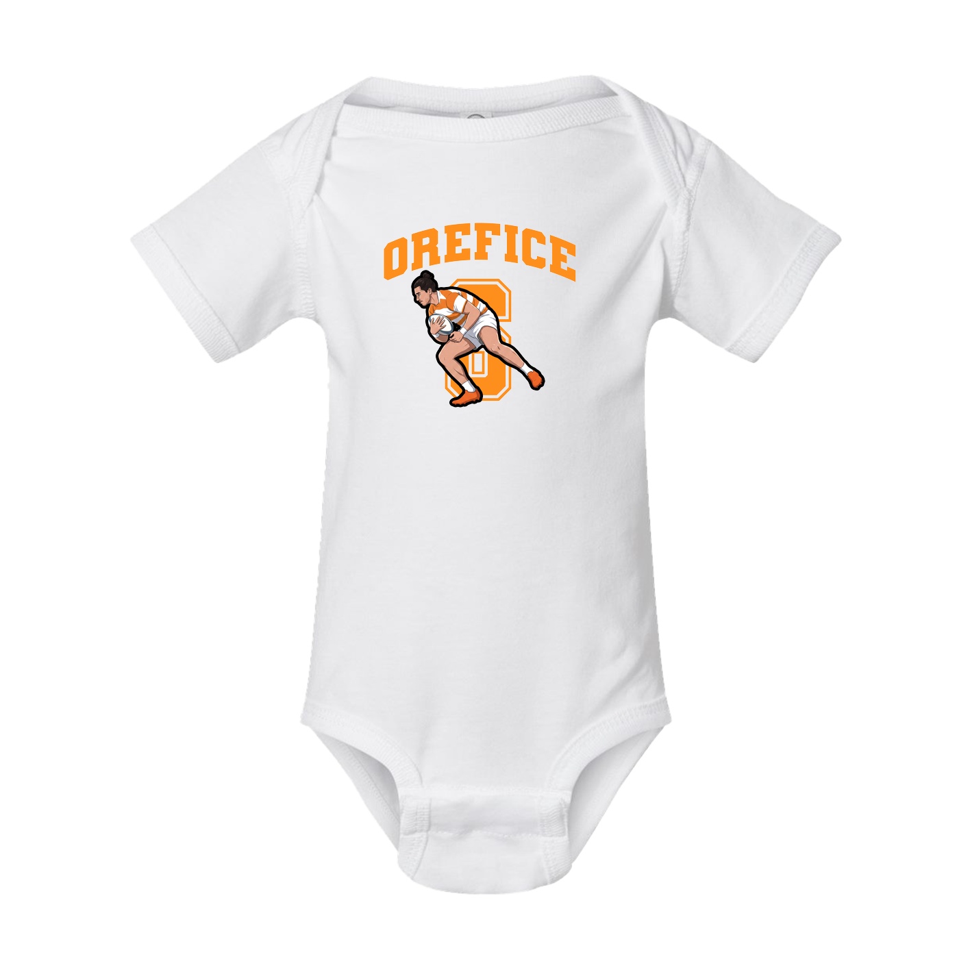 Baby Onesie — Number in White