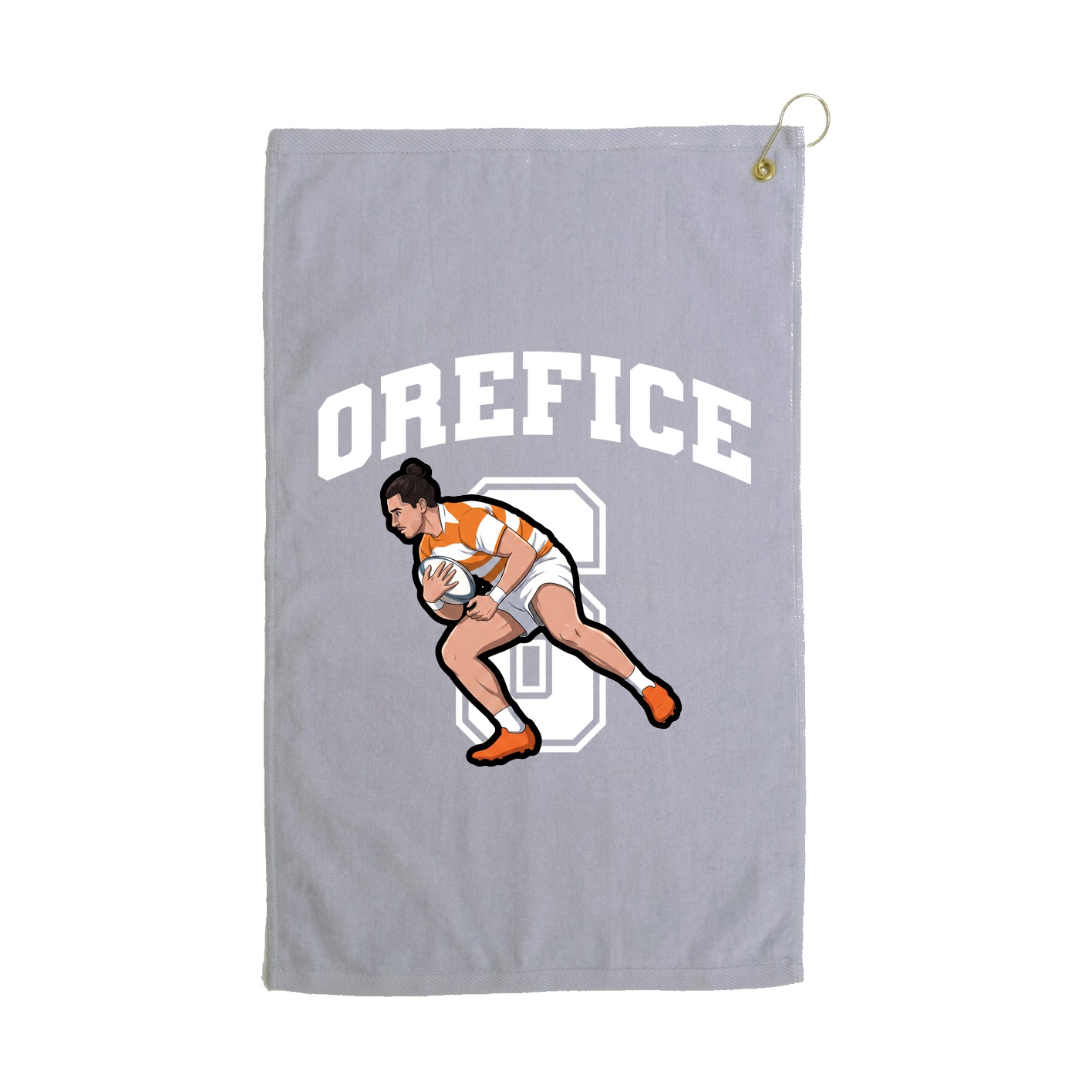Golf Towel — Number in Grey