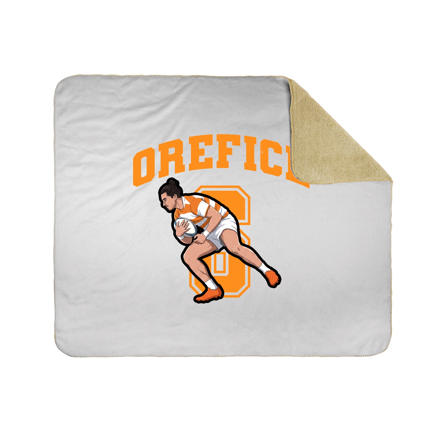 Throw Blanket — Number in White