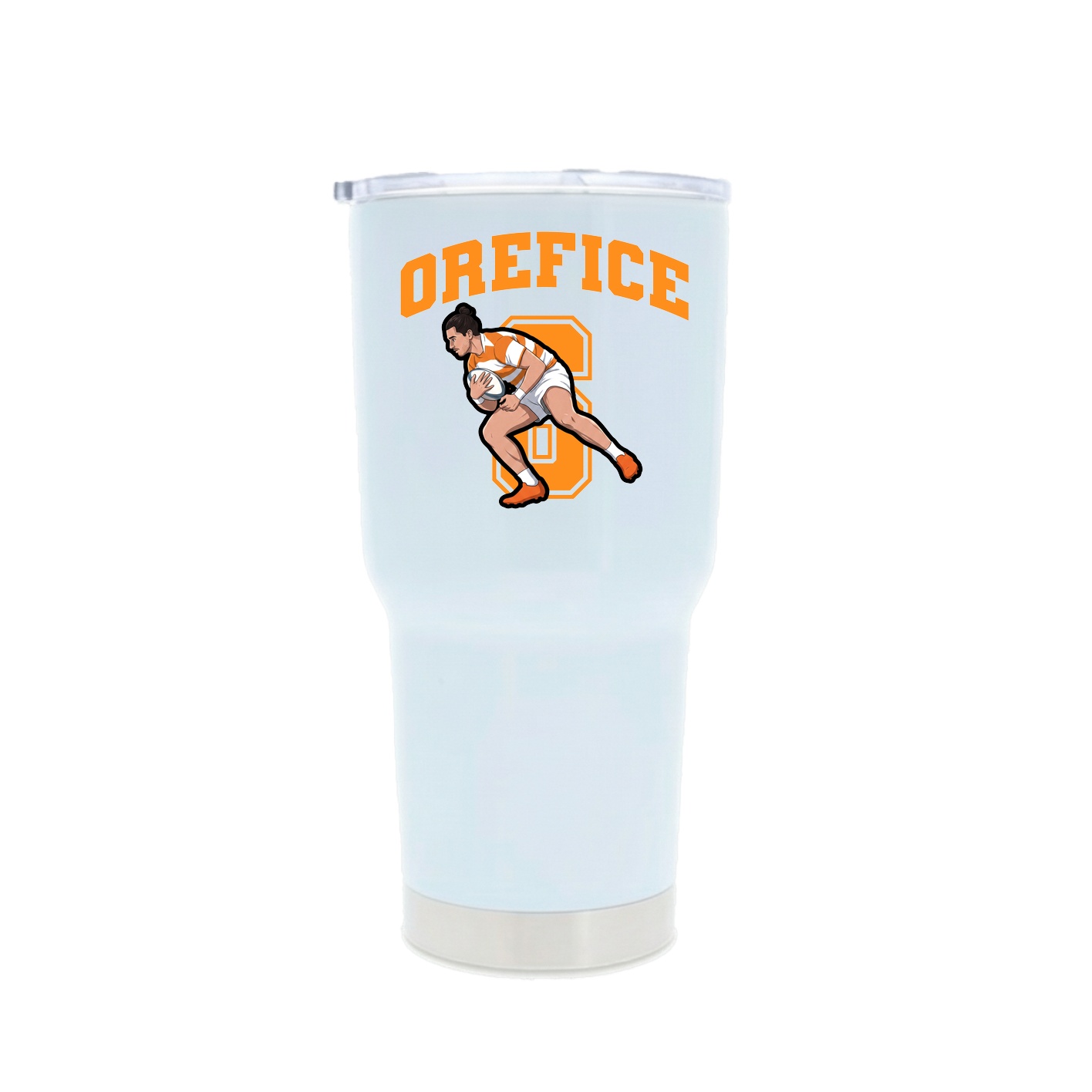 30oz Stainless Steel Tumbler — Number in White