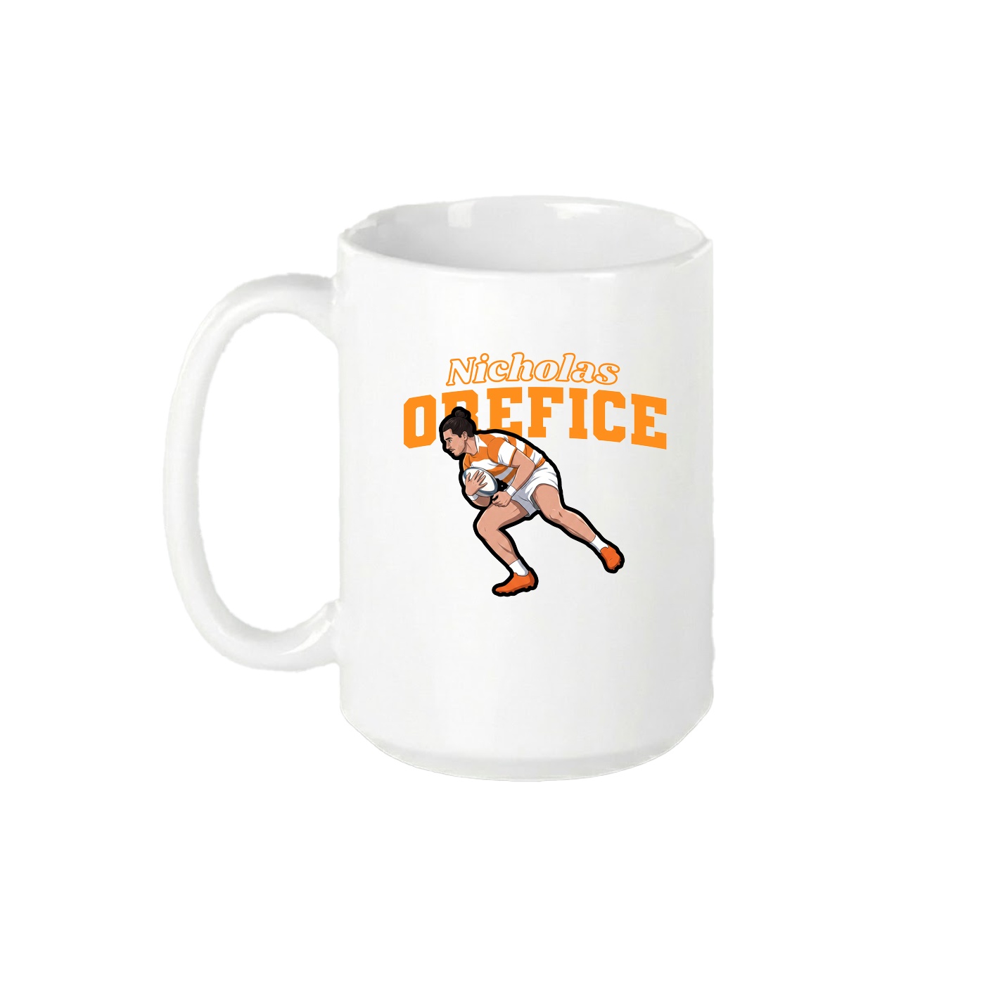 15oz Coffee Mug — Name Arch in White
