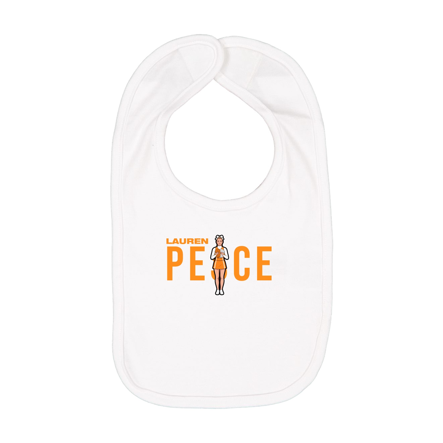Infant Bib — Player Name in White