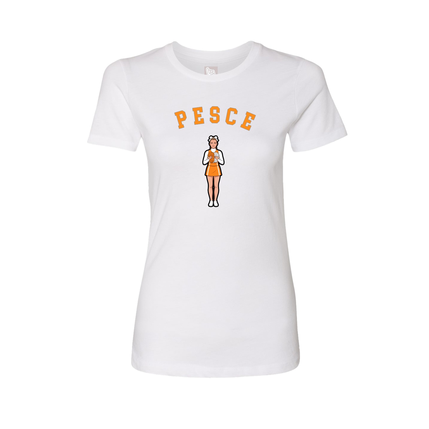 Fitted Women's Tee — Shirsey Arch in White