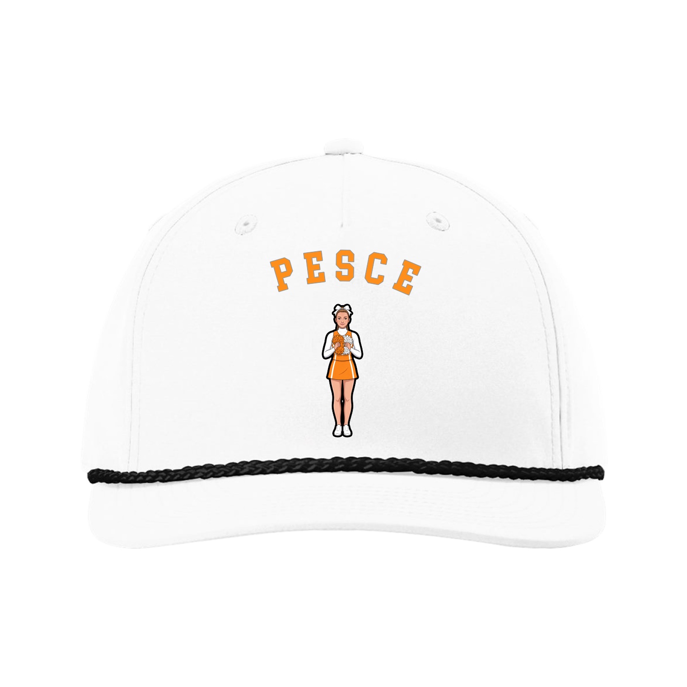 Five-Panel Classic Rope Cap — Shirsey Arch in White