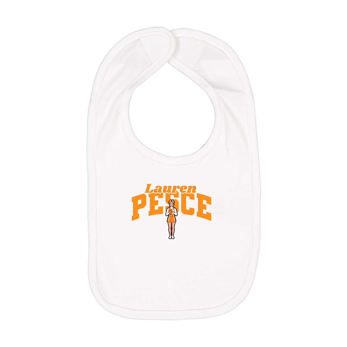 Infant Bib — Signature Arch in White
