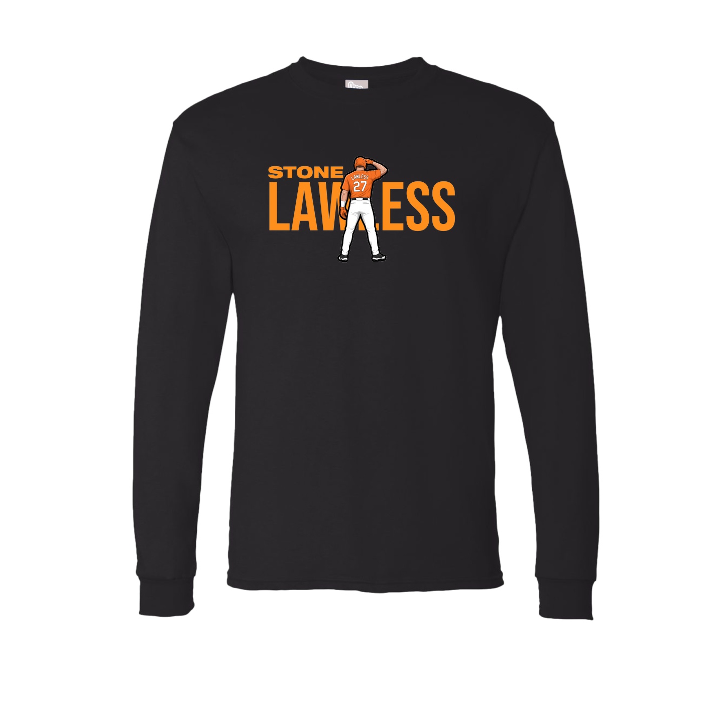 Long Sleeve Tee — Player Name in Black