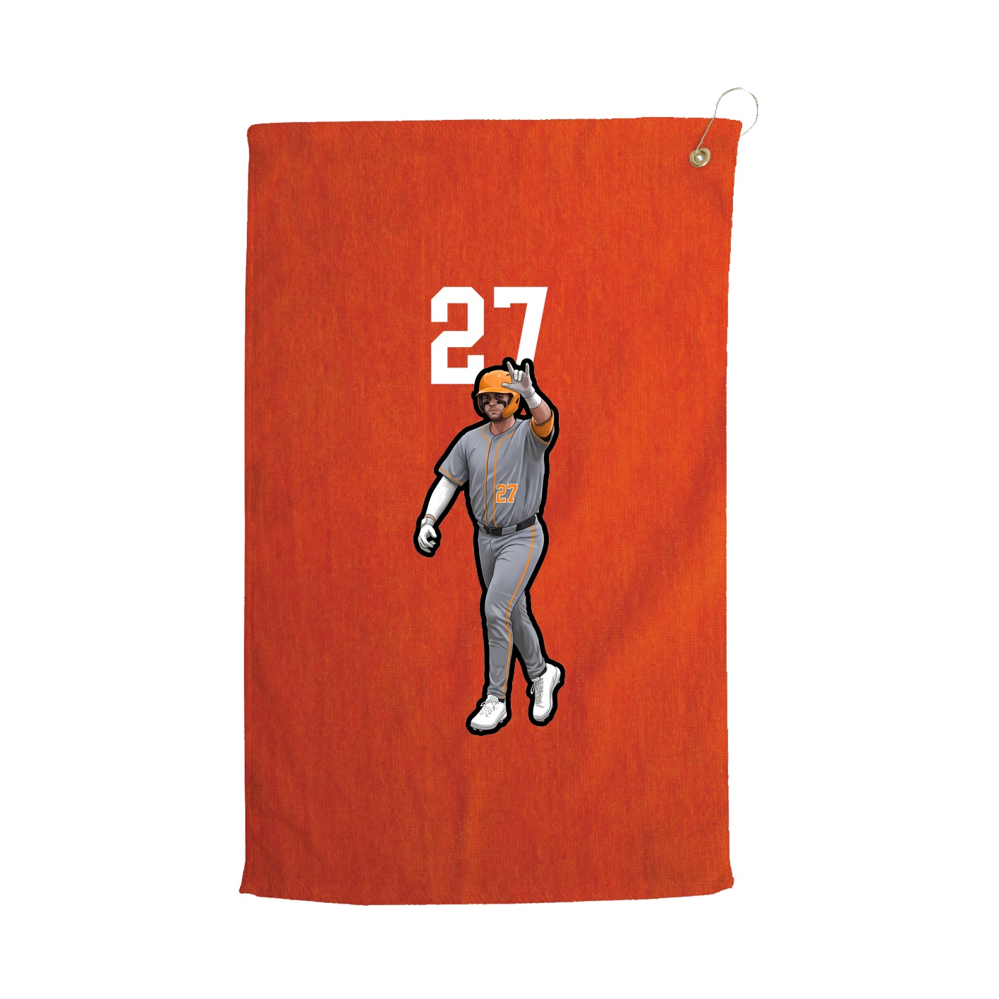 Golf Towel — Number Top in Orange