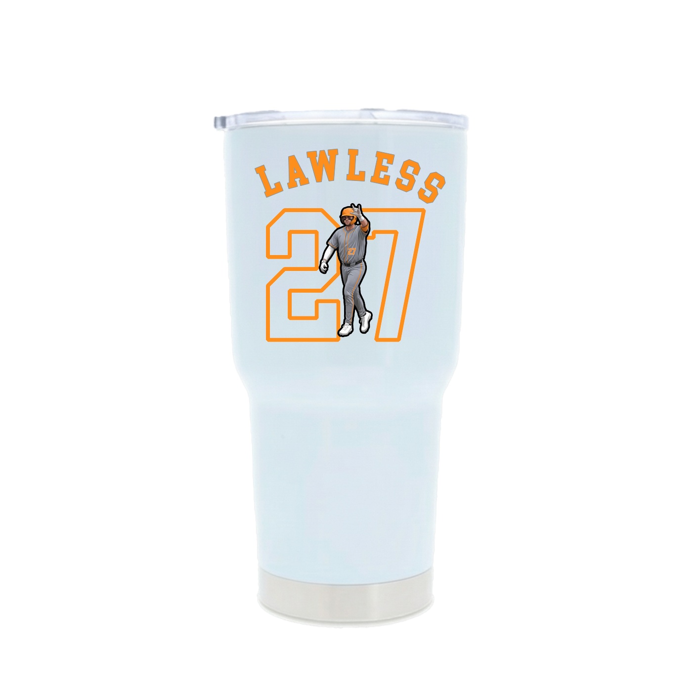 30oz Stainless Steel Tumbler — Shirsey Arch in White