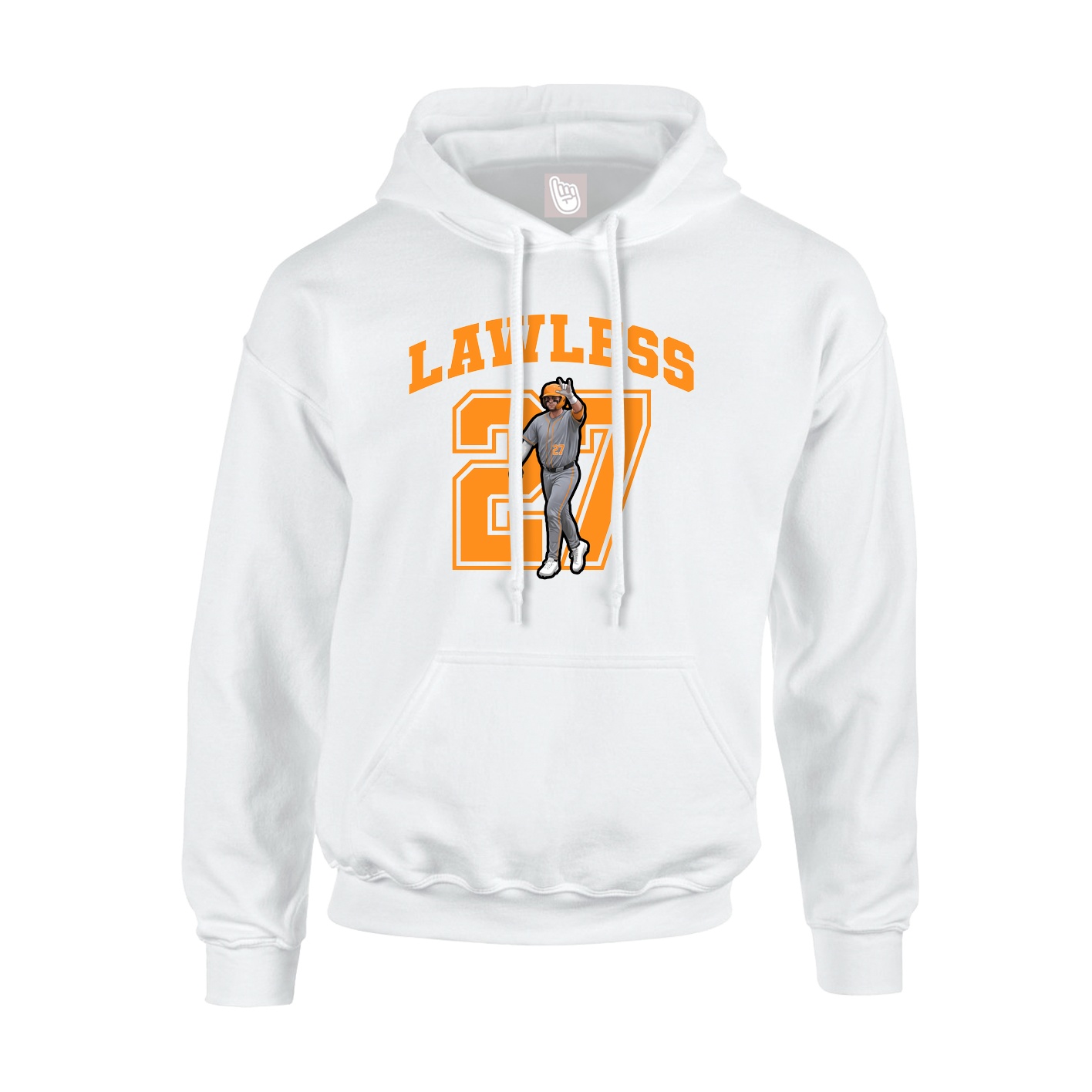 Hoodie — Number in White