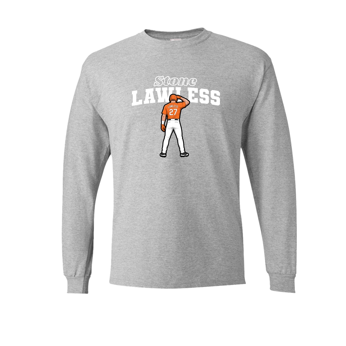 Long Sleeve Tee — Name Arch in Grey
