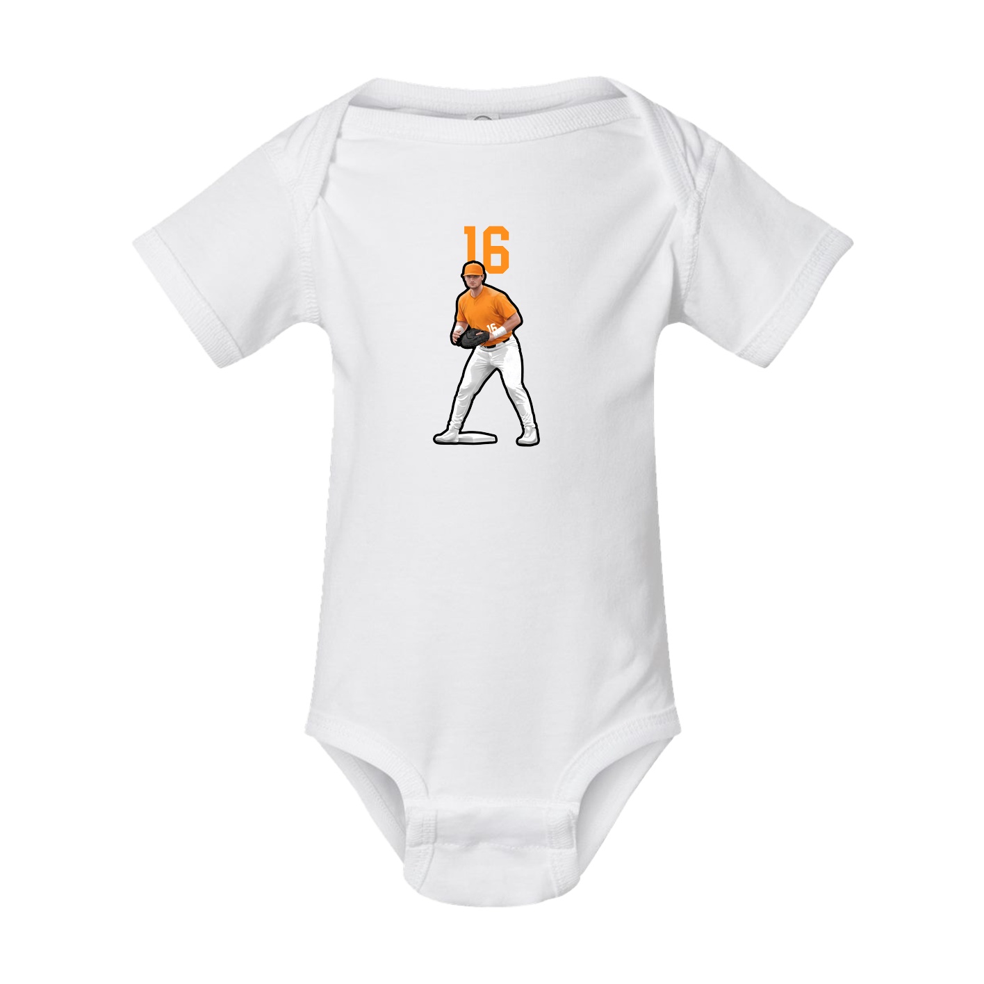 Baby Onesie — Number Top in White