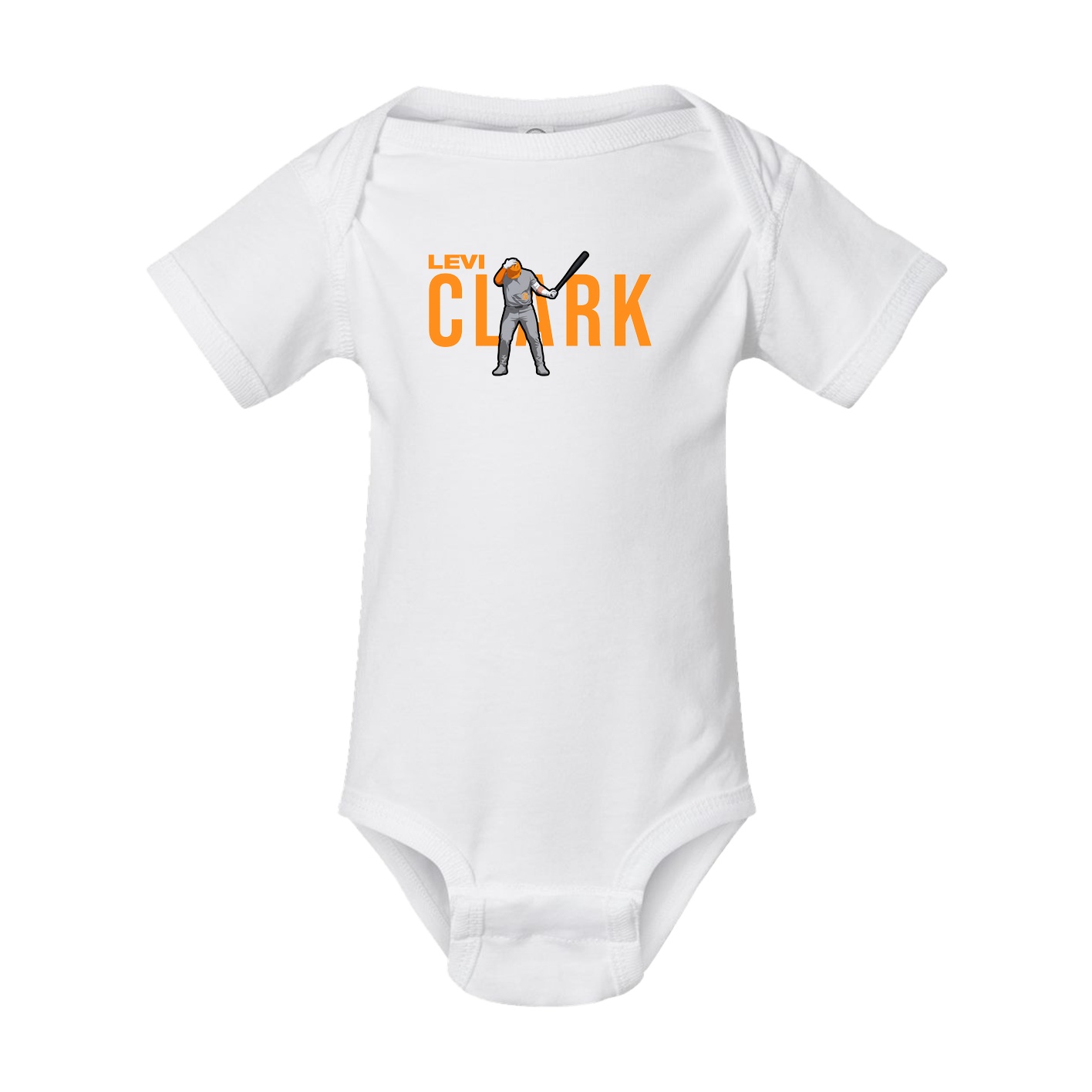 Baby Onesie — Player Name in White