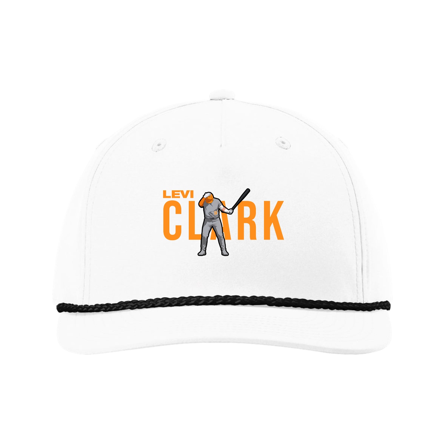Five-Panel Classic Rope Cap — Player Name in White