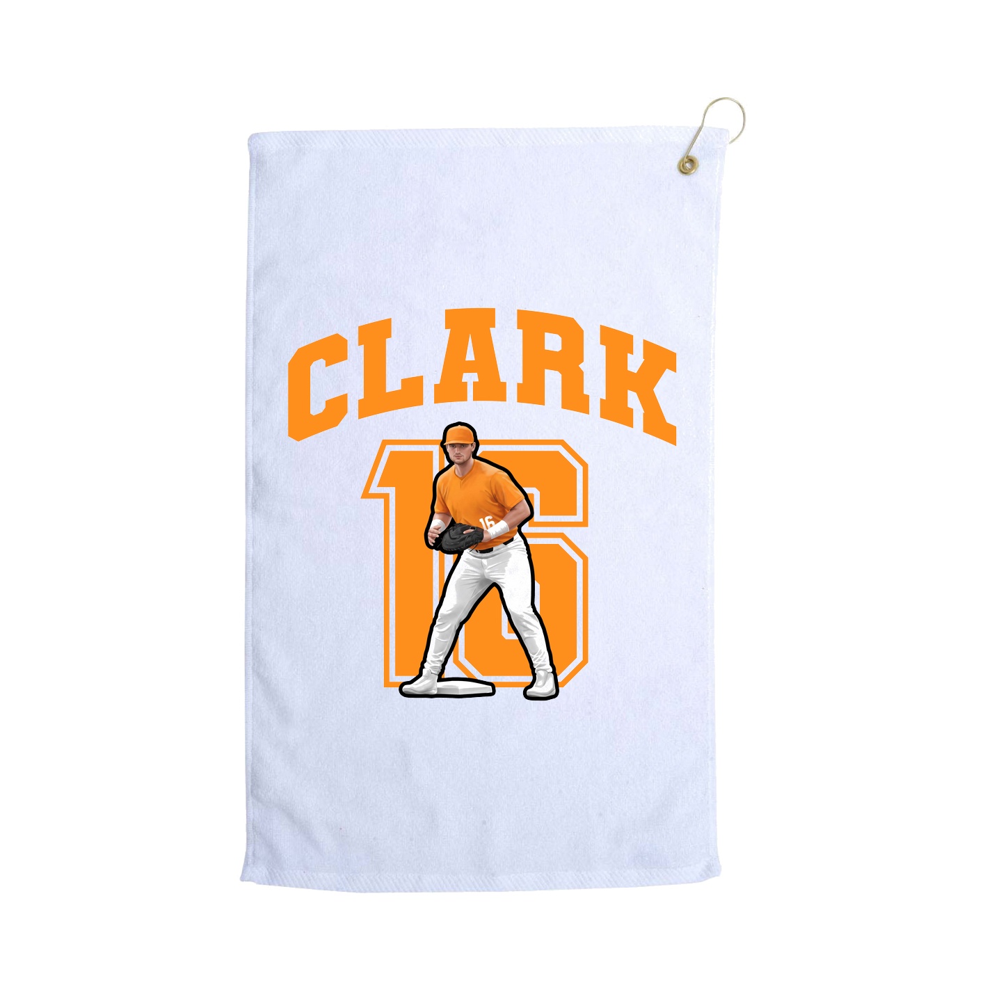 Golf Towel — Number in White