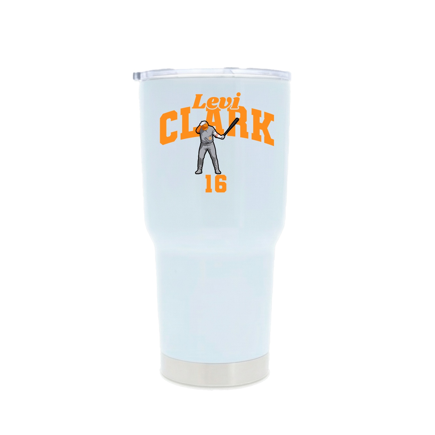 30oz Stainless Steel Tumbler — Signature Arch in White