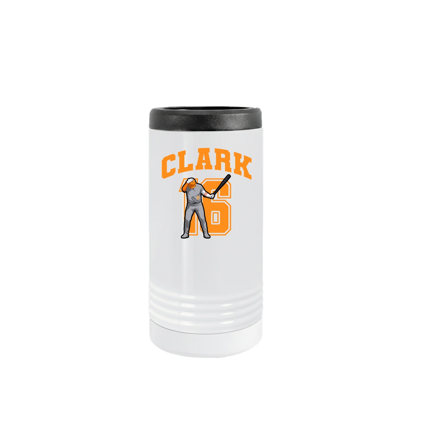 Slim Beverage Holder — Number in White