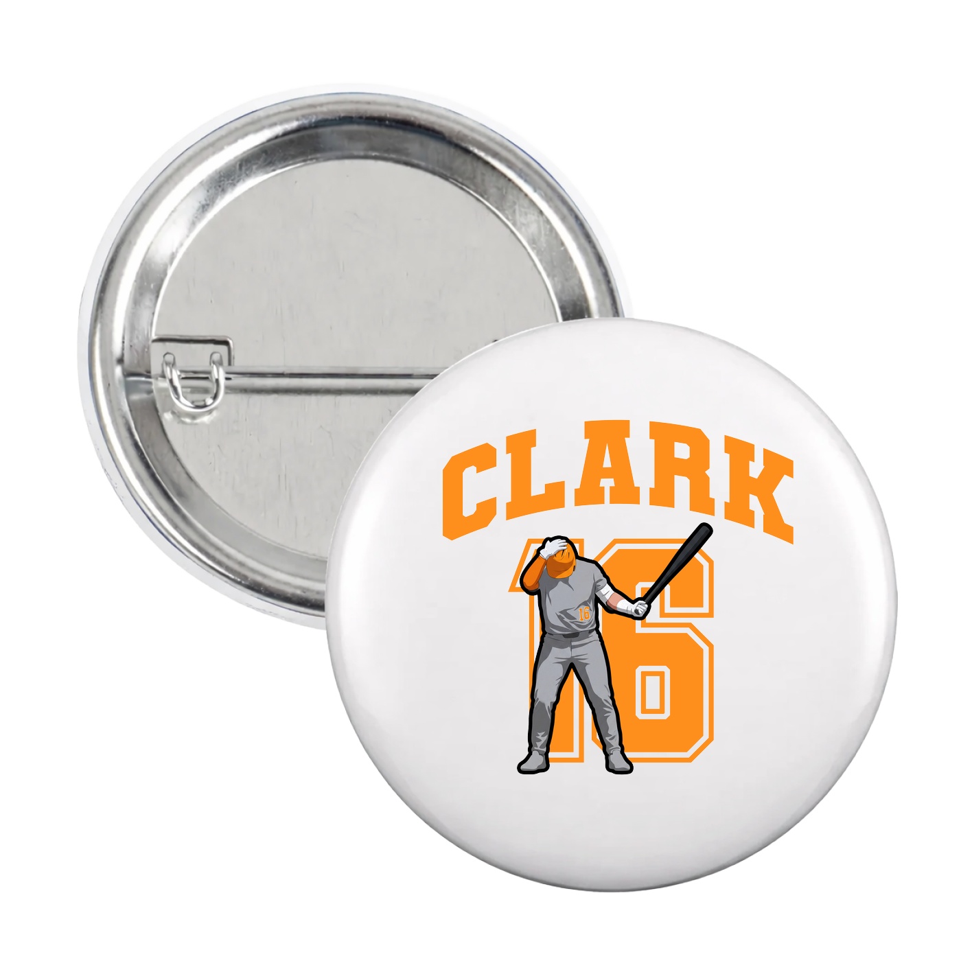 Game Day Button — Number in White