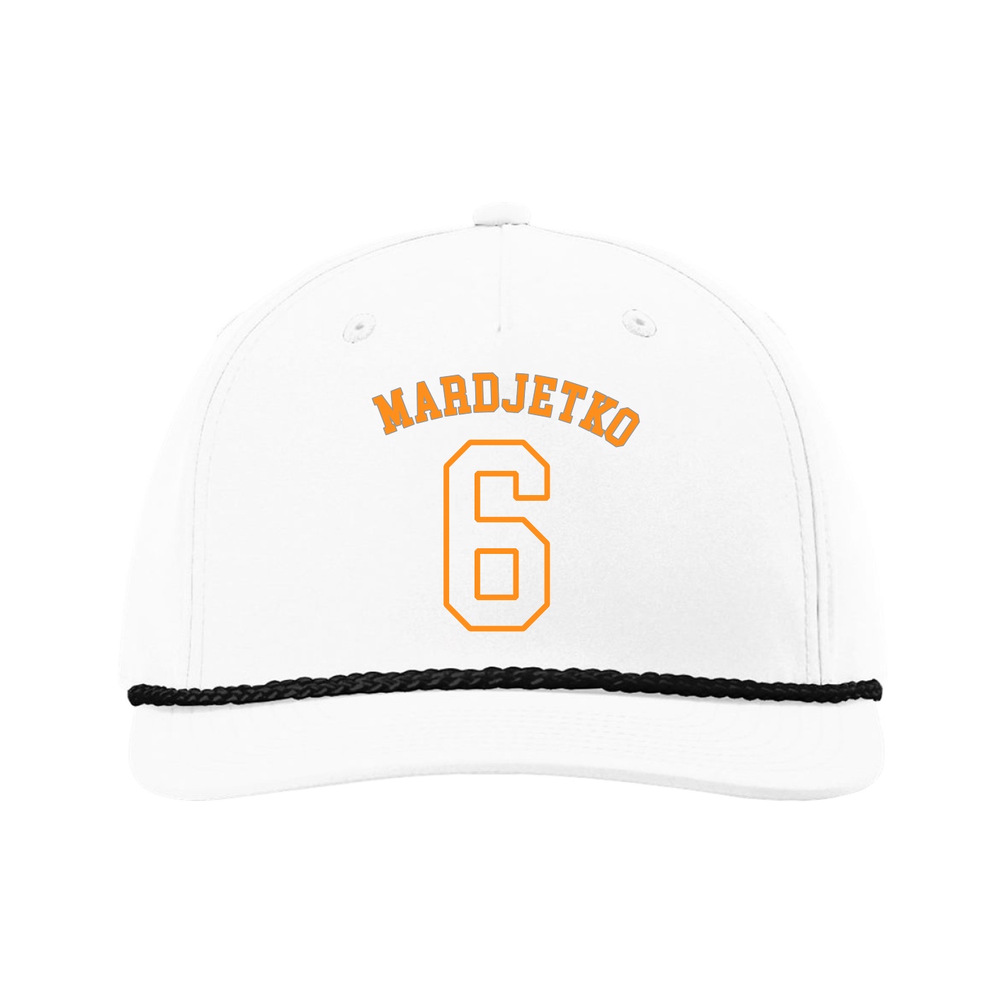 Five-Panel Classic Rope Cap — Shirsey Arch in White