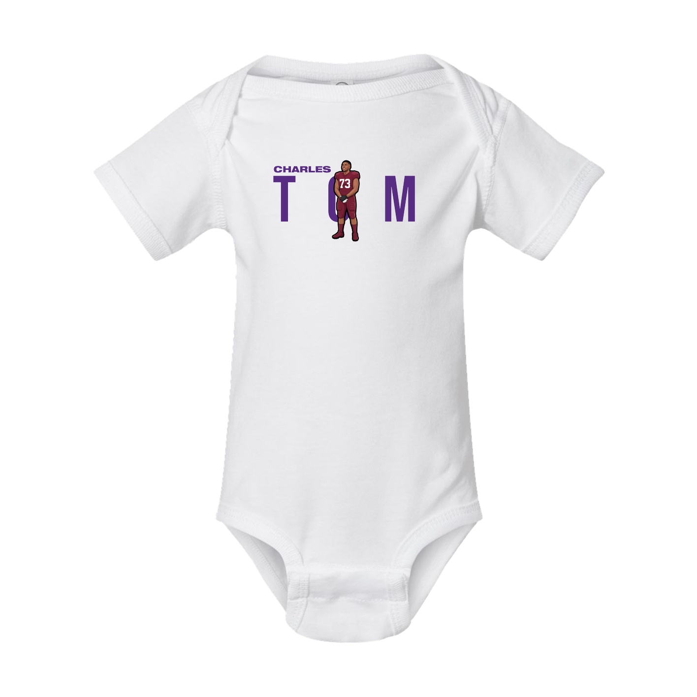 Baby Onesie — Player Name in White