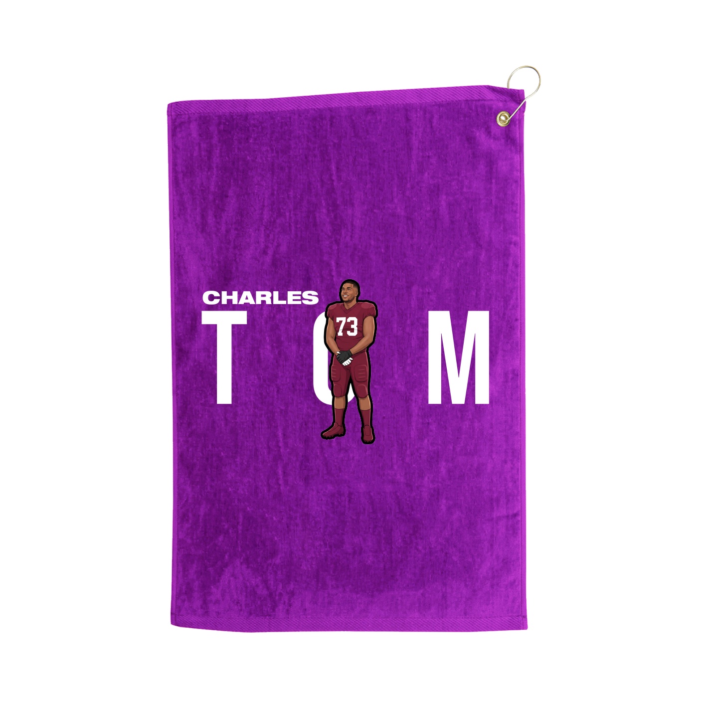 Golf Towel — Player Name in Purple