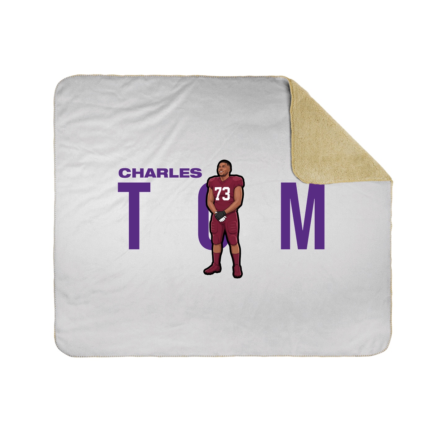 Throw Blanket — Player Name in White