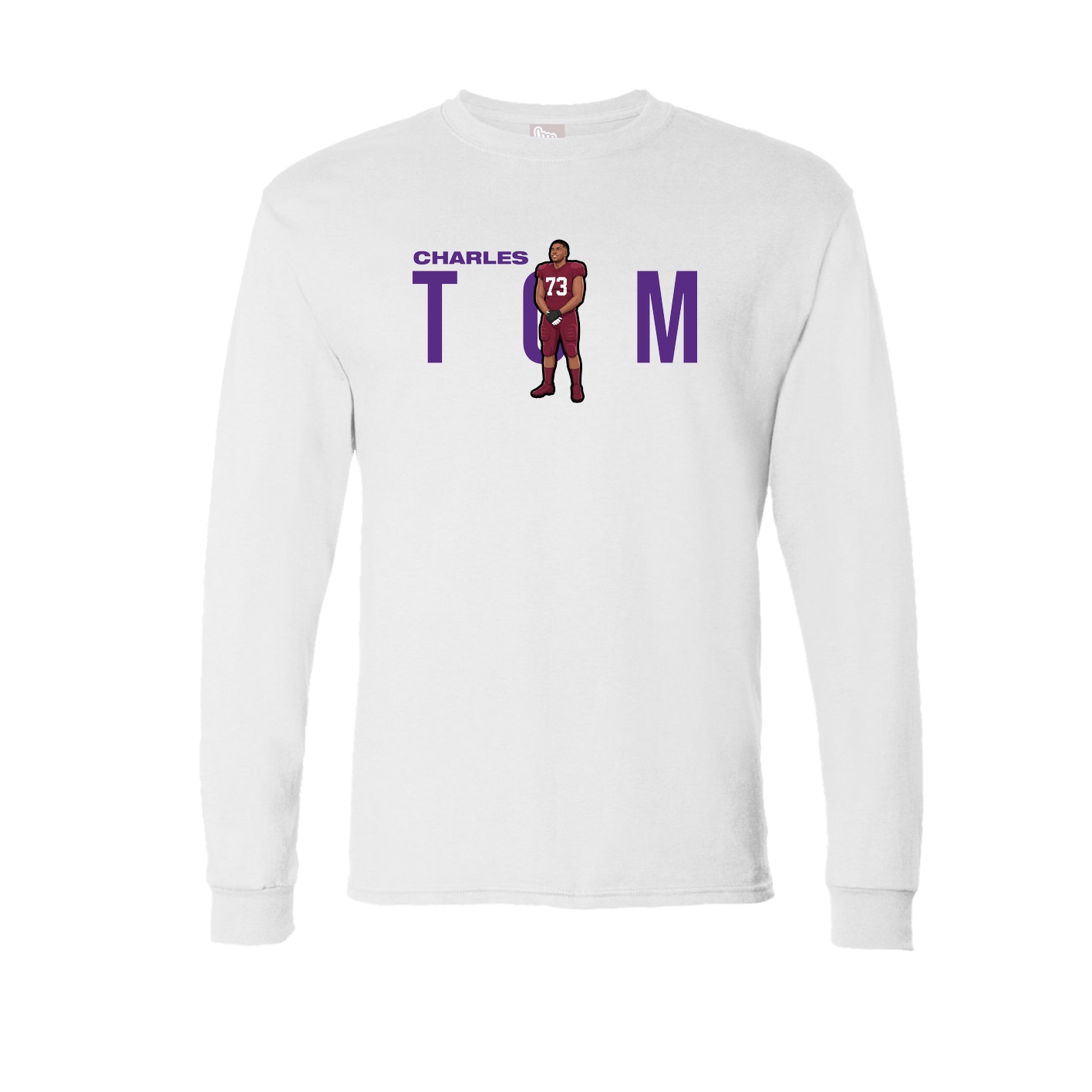 Long Sleeve Tee — Player Name in White