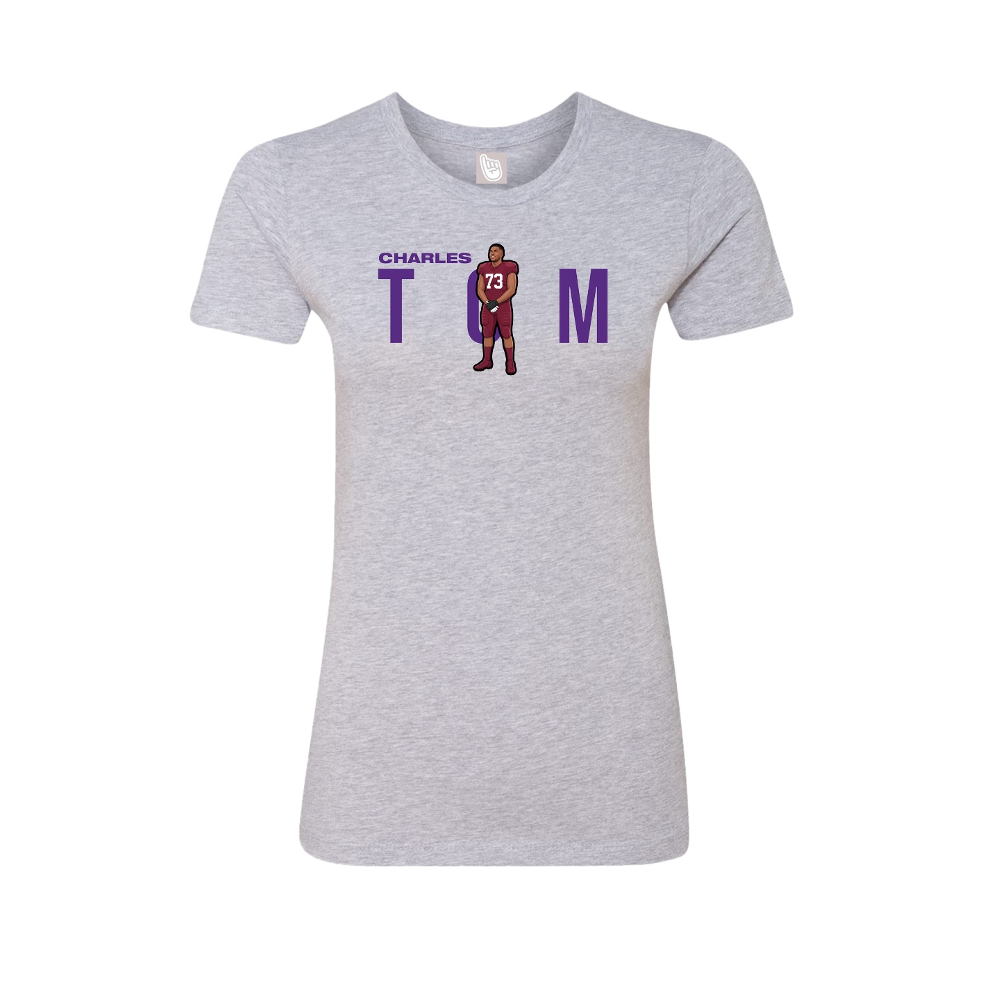 Womens Tee — Player Name in Grey