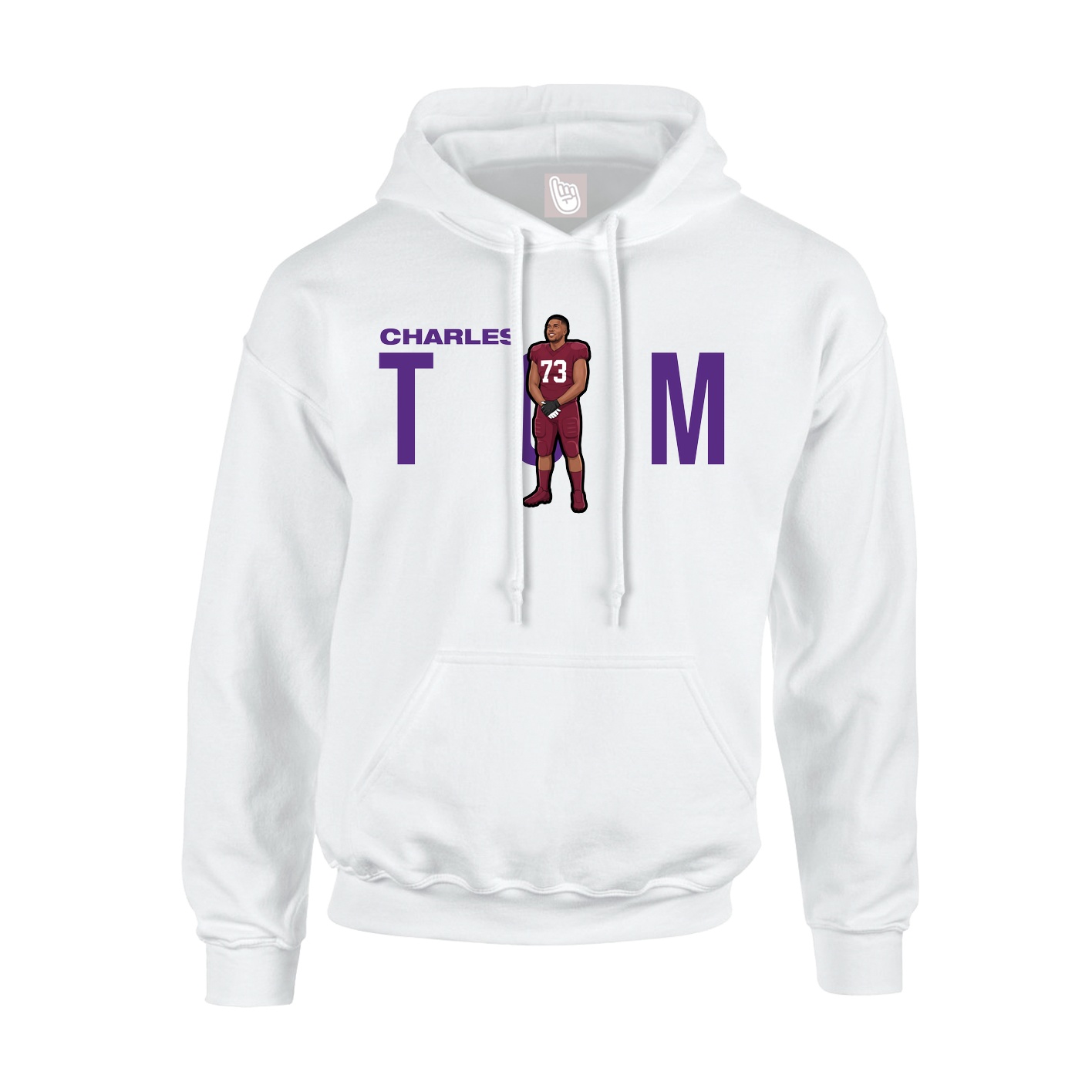 Youth Hoodie — Player Name in White