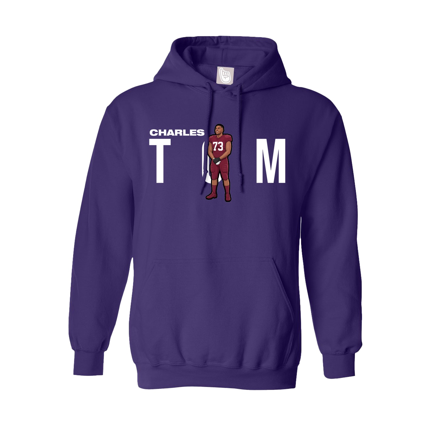 Youth Hoodie — Player Name in Purple