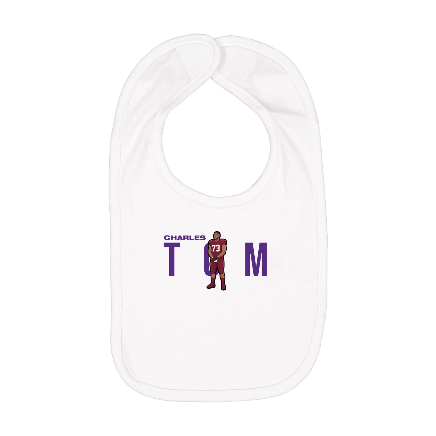 Infant Bib — Player Name in White