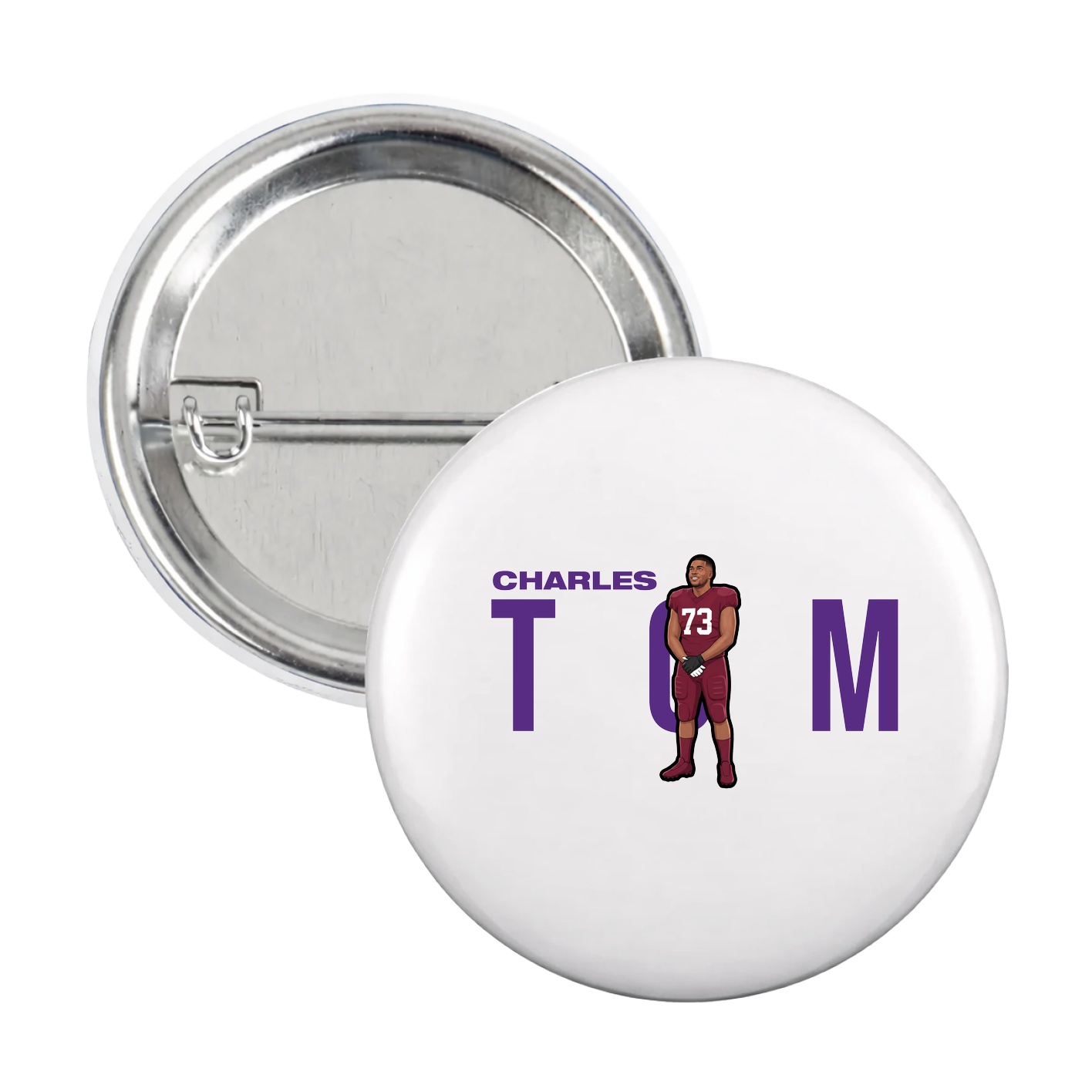 Game Day Button — Player Name in White