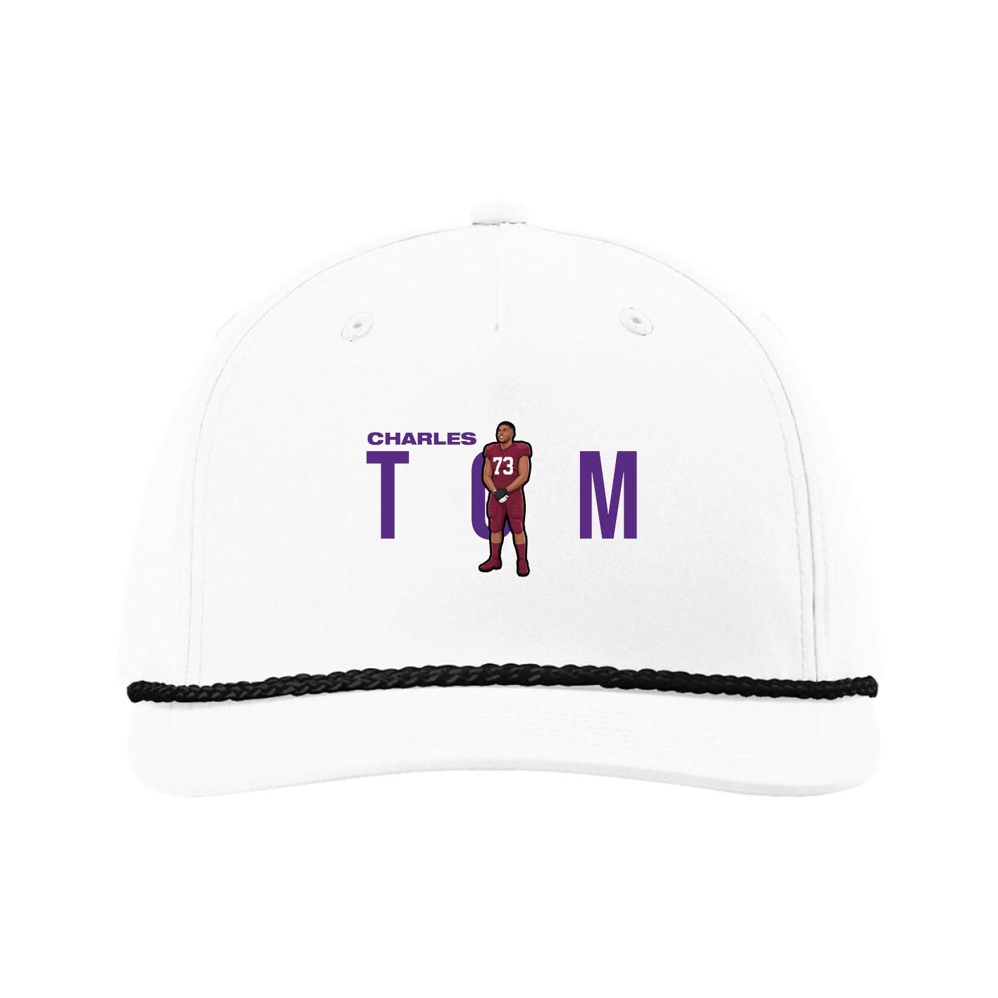 Five-Panel Classic Rope Cap — Player Name in White