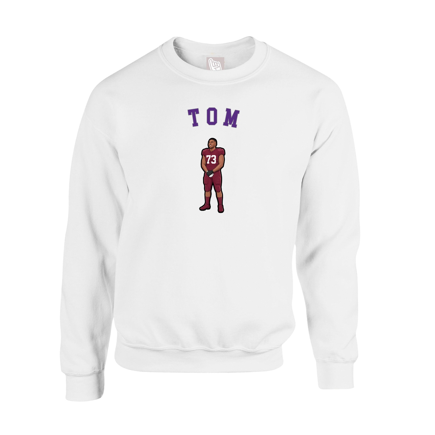 Fleece Crew — Shirsey Arch in White