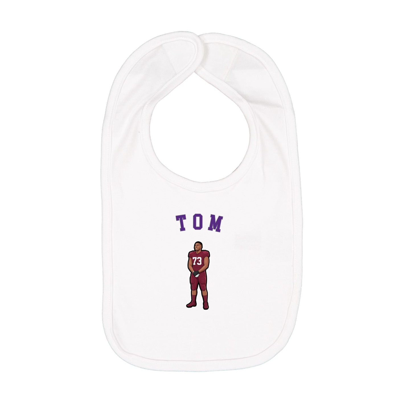 Infant Bib — Shirsey Arch in White