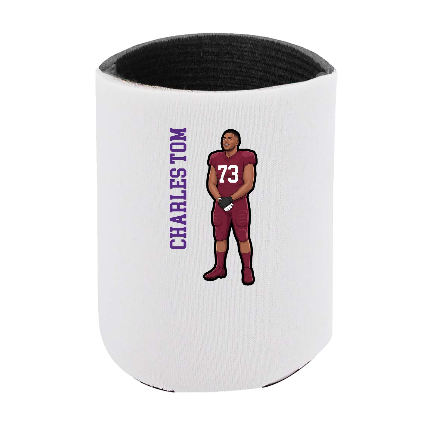 Can Holder — Name Vertical in White