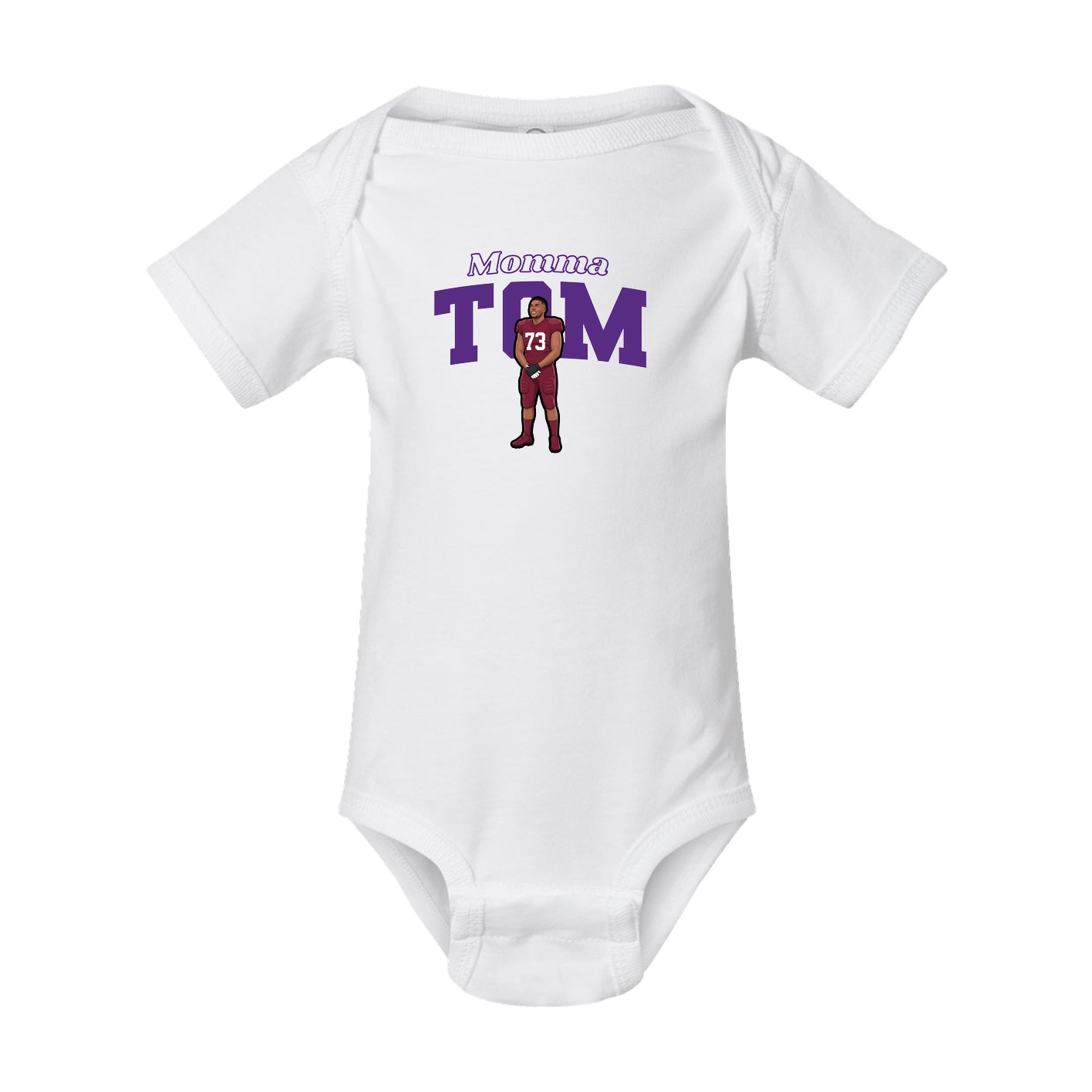 Baby Onesie — Mothers Day Block in White