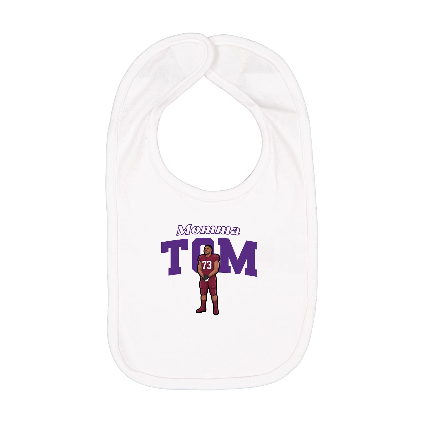 Infant Bib — Mothers Day Block in White