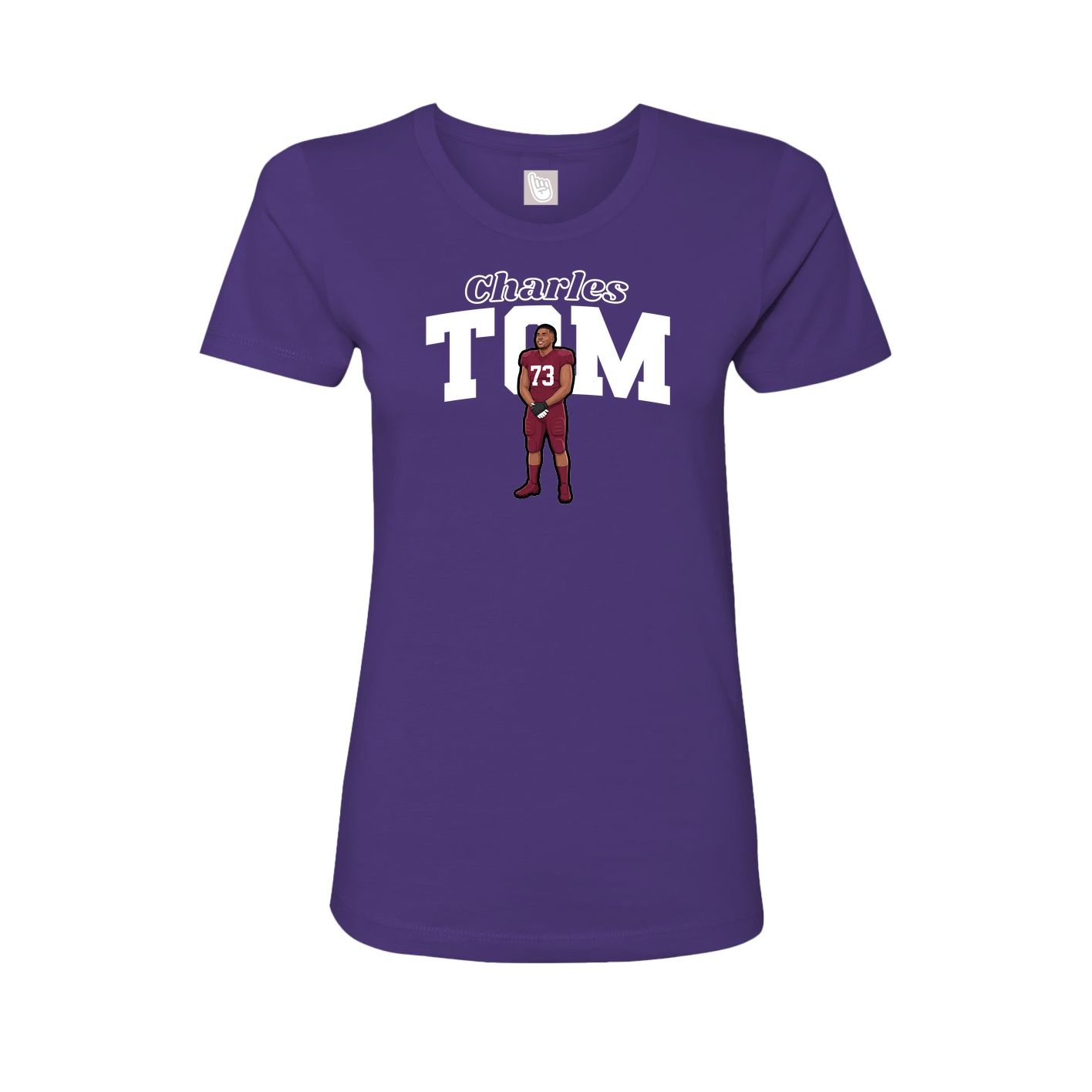 Womens Tee — Name Arch in Purple