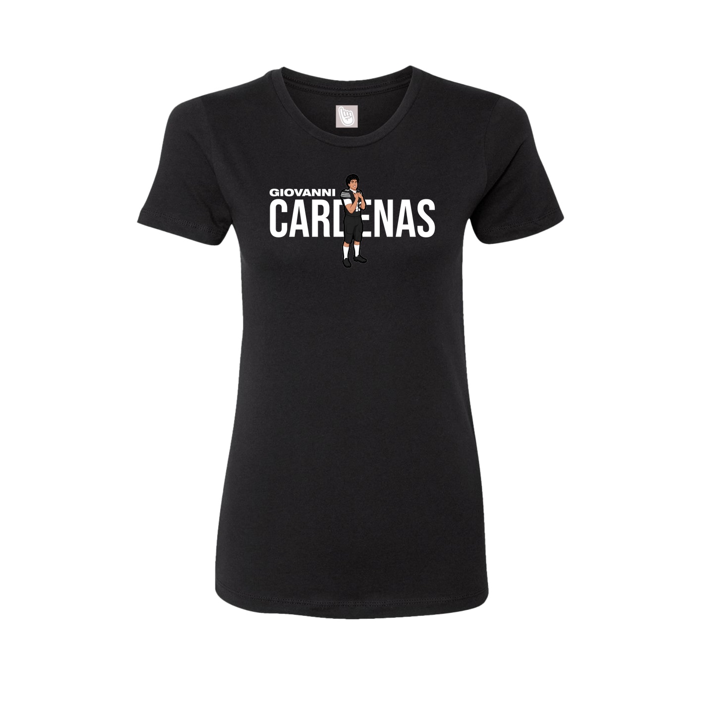 Fitted Women's Tee — Player Name in Black