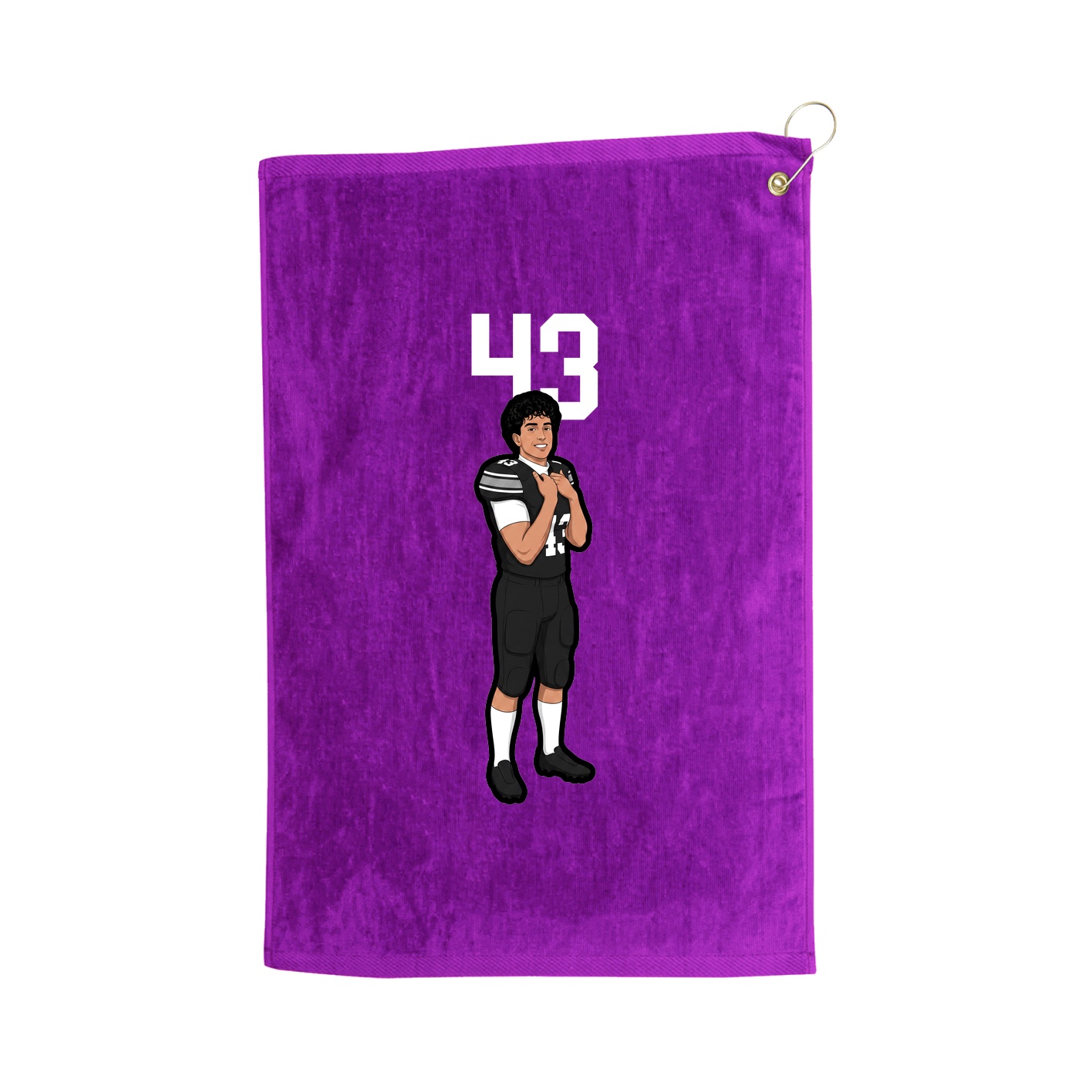 Golf Towel — Number Top in Purple