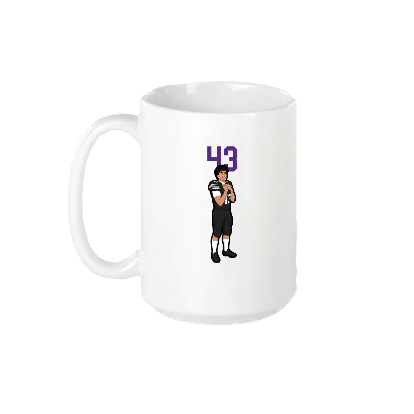 15oz Coffee Mug — Number Top in White