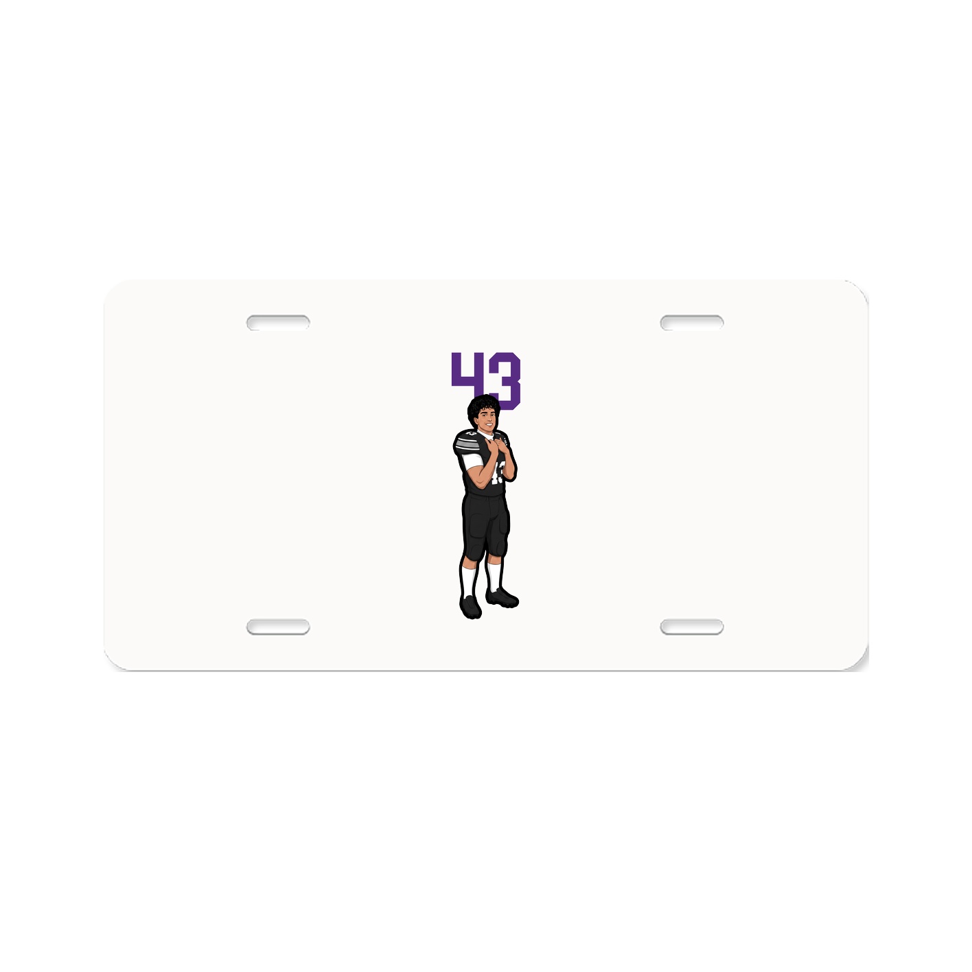 License Plate — Number Top in Classic