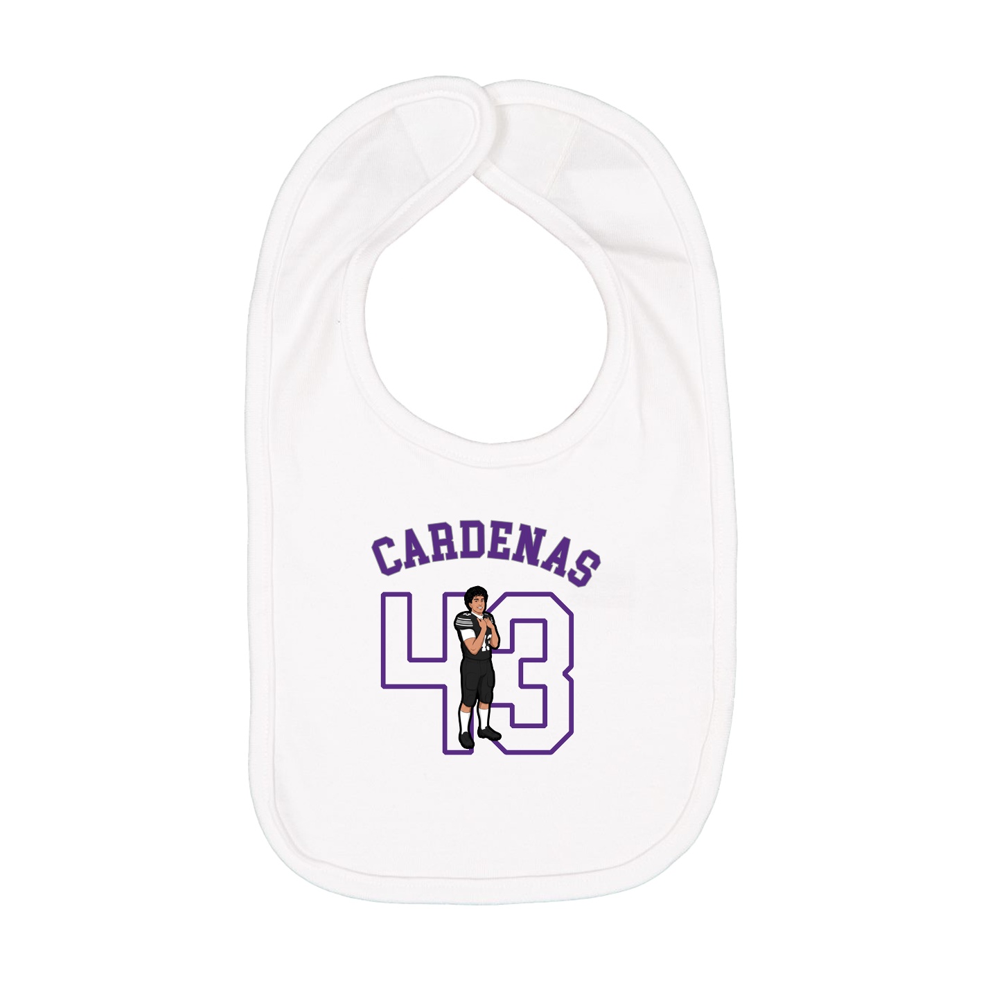 Infant Bib — Shirsey Arch in White