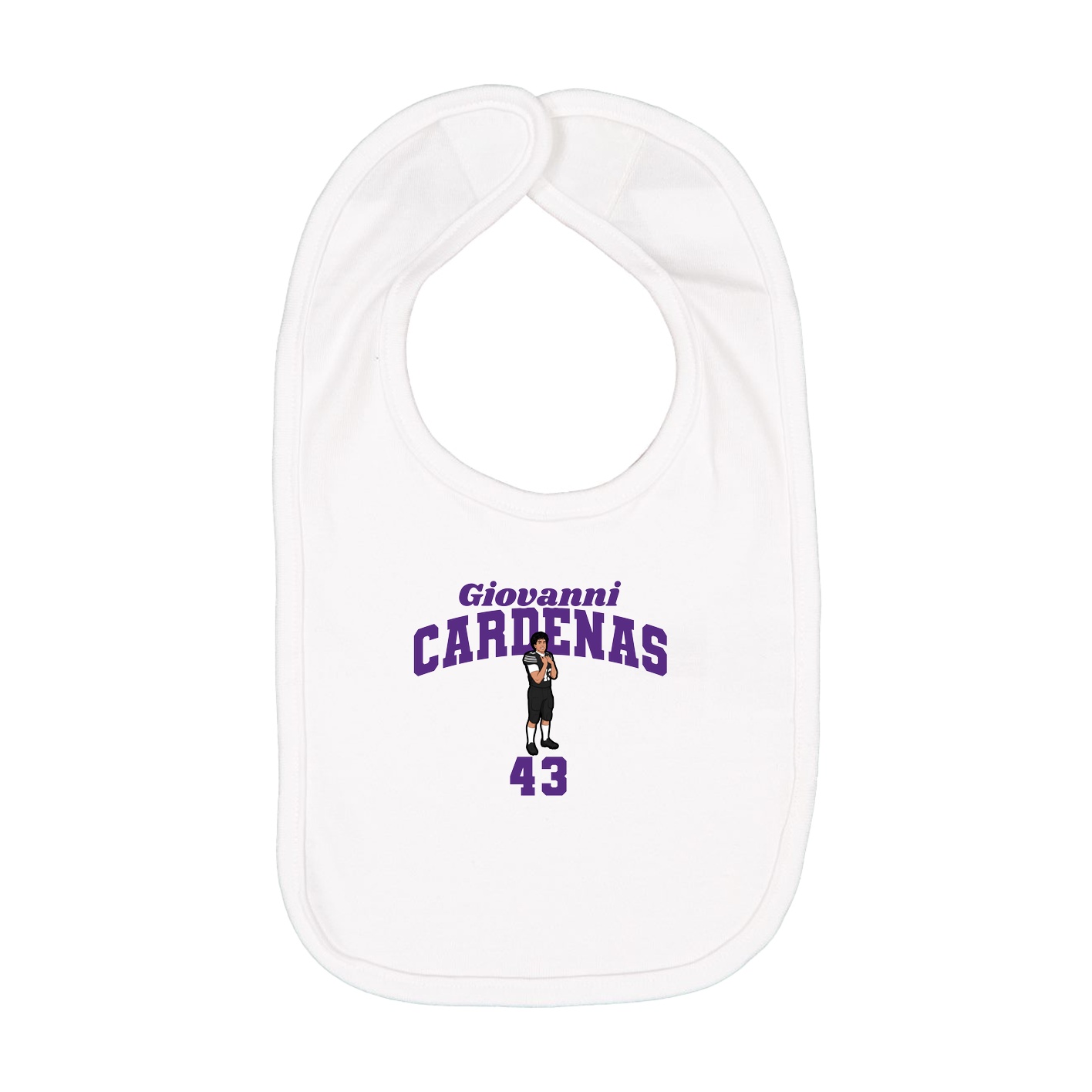 Infant Bib — Signature Arch in White