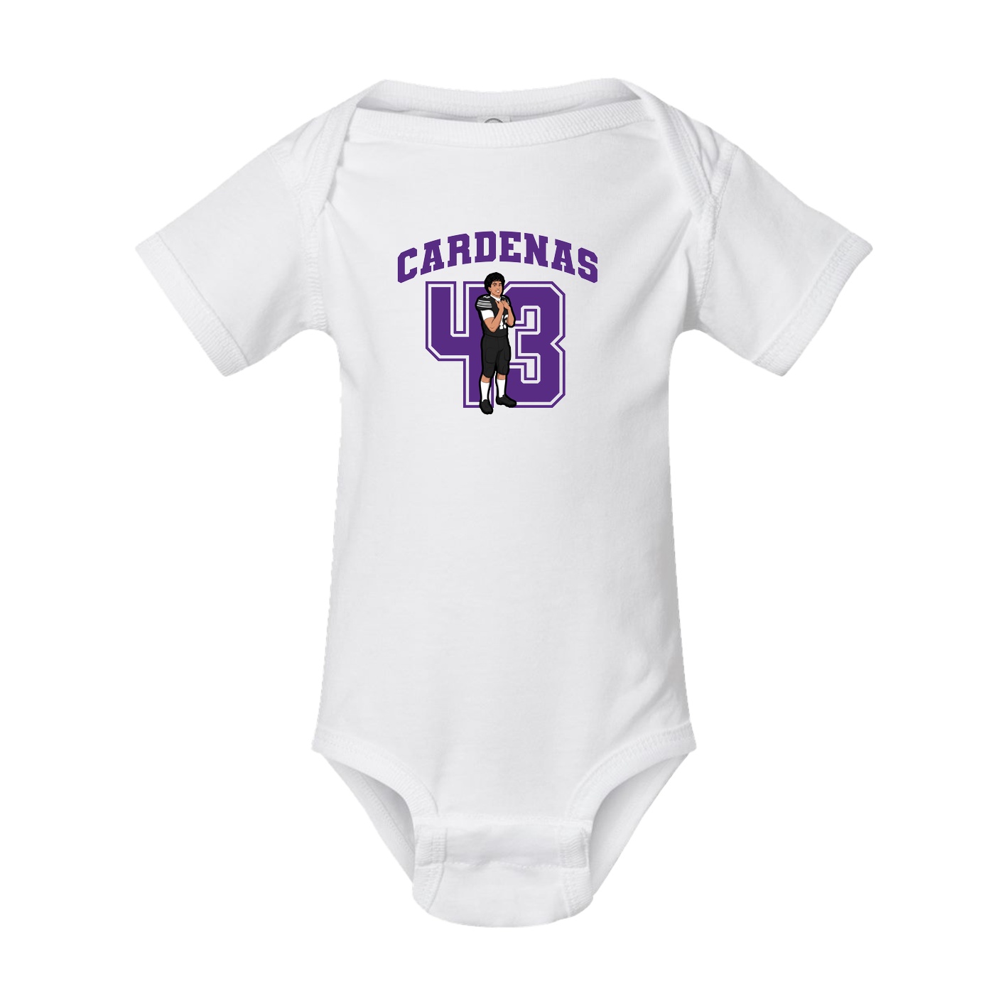 Baby Onesie — Number in White