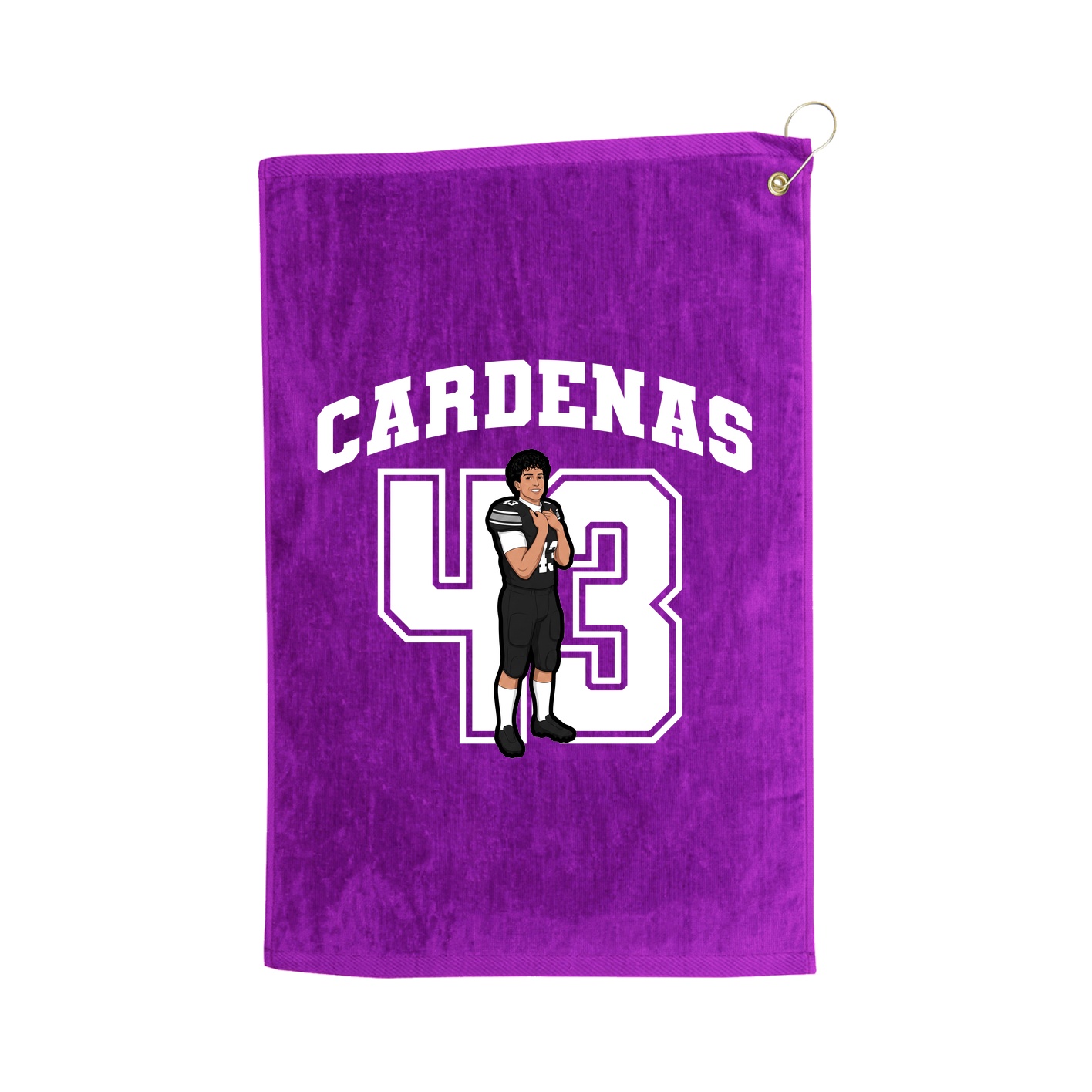 Golf Towel — Number in Purple