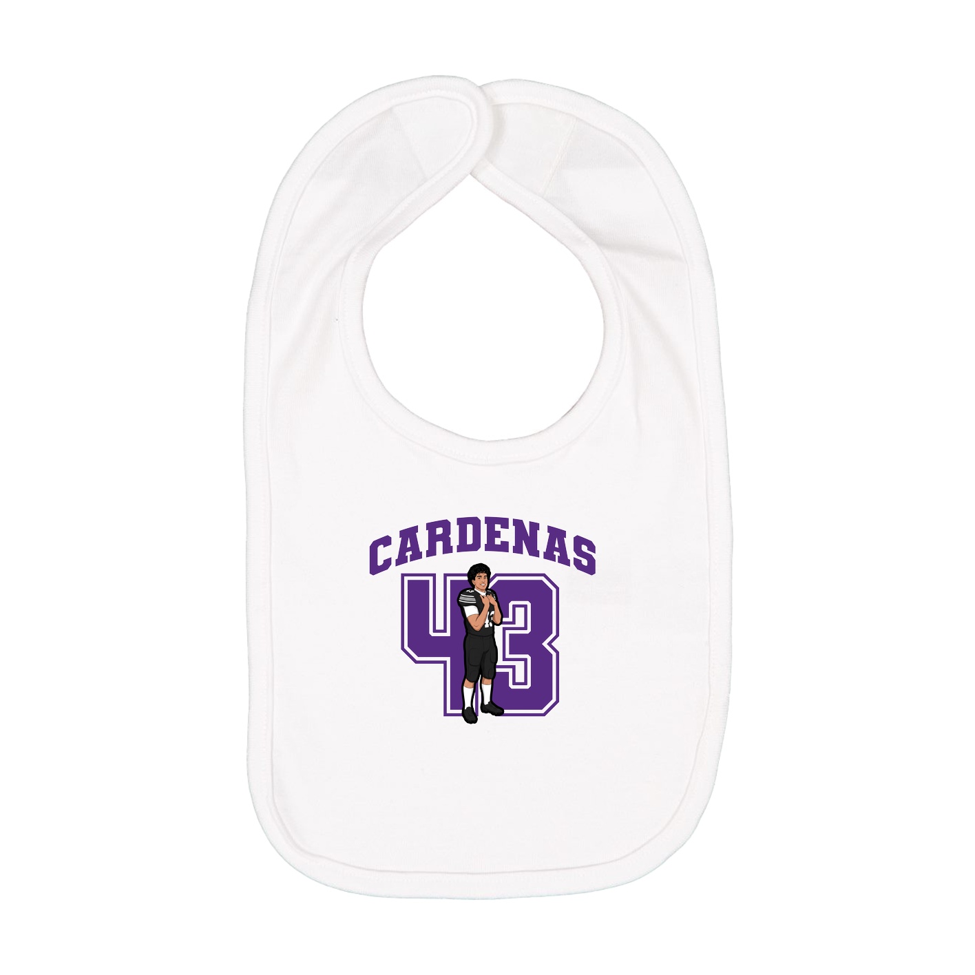 Infant Bib — Number in White