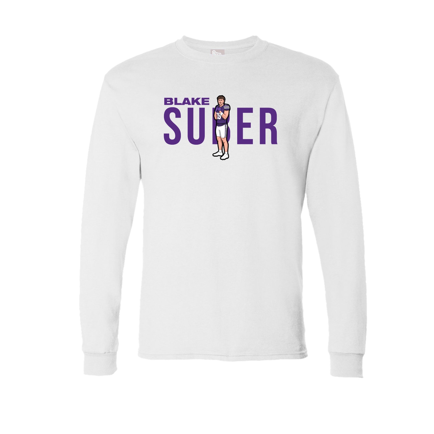 Long Sleeve Tee — Player Name in White