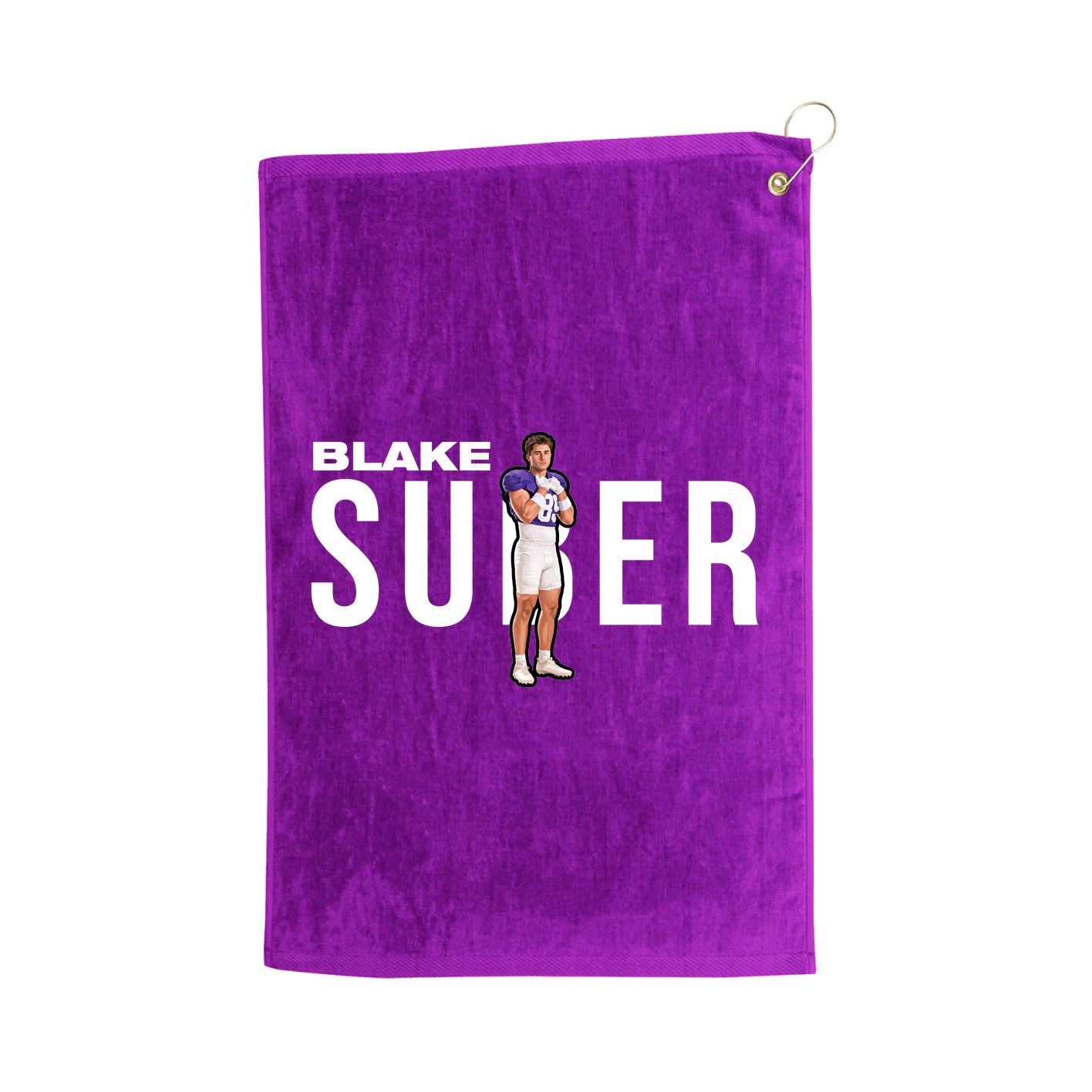 Golf Towel — Player Name in Purple