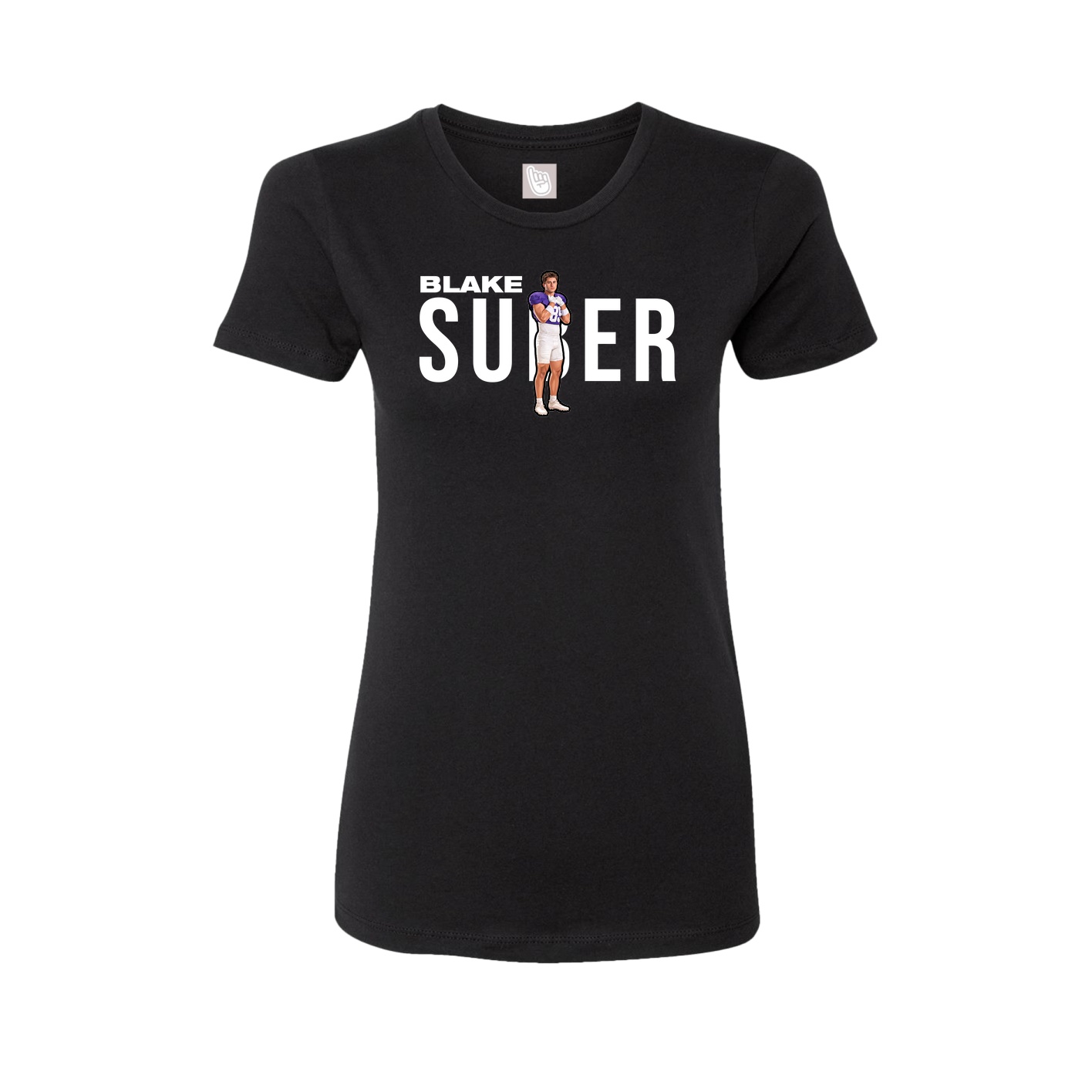 Fitted Women's Tee — Player Name in Black